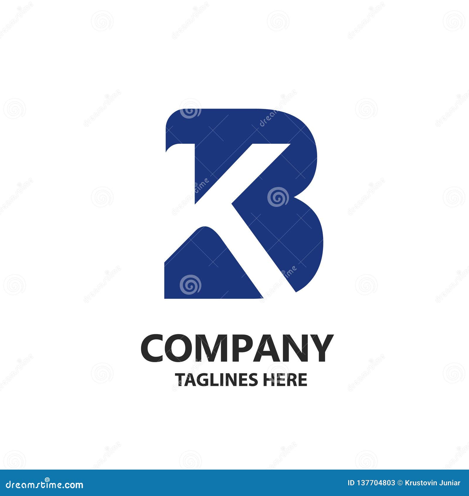 Initial Letter B and K Logo Vector Stock Vector Illustration of