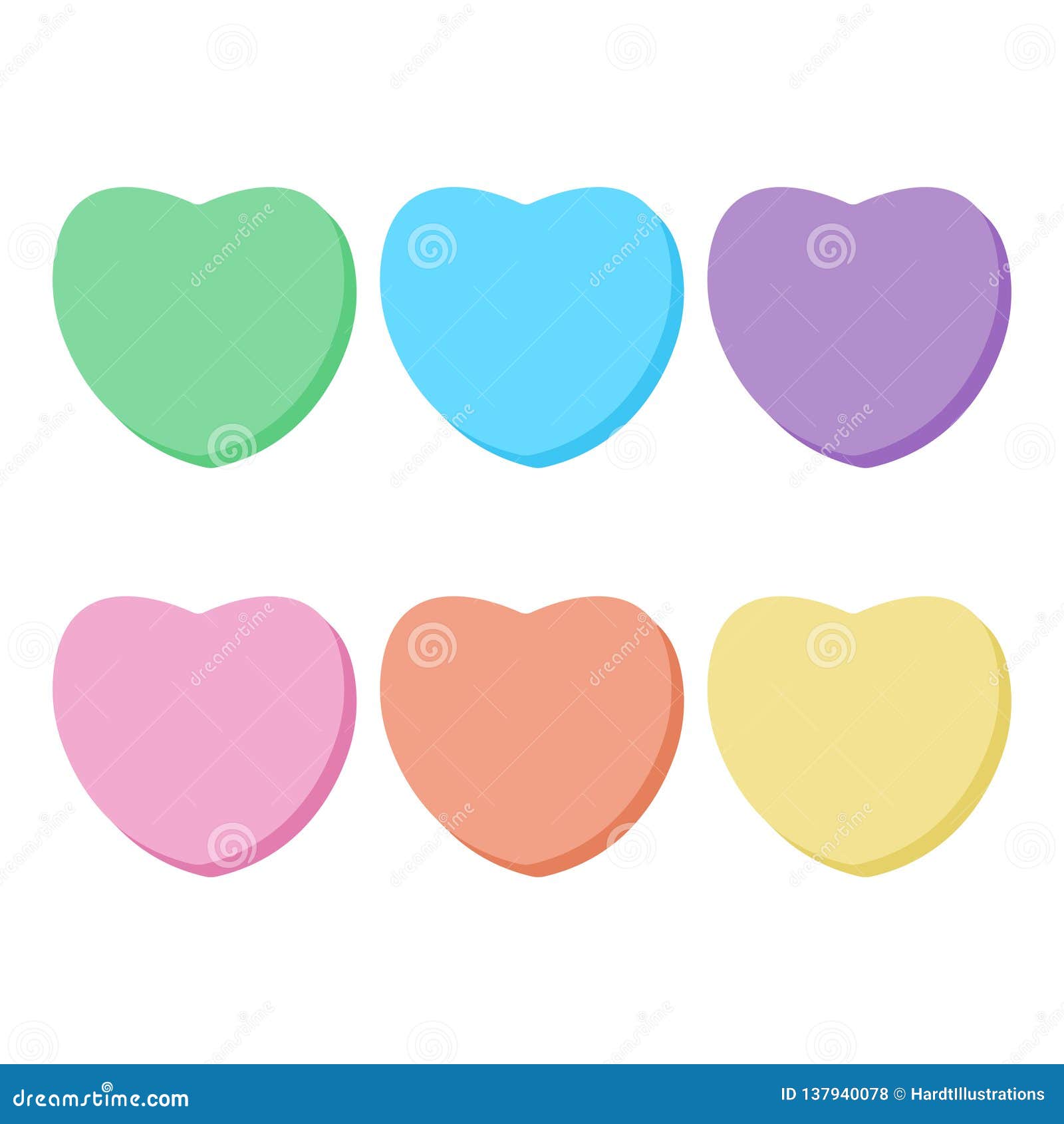 rainbow candy hearts collection