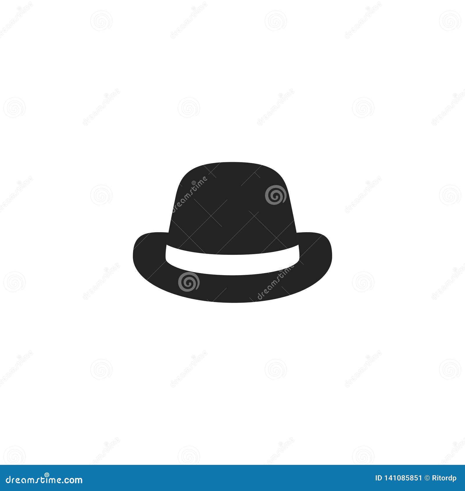 Retro Hat Glyph Vector Icon, Symbol or Logo. Stock Vector ...
