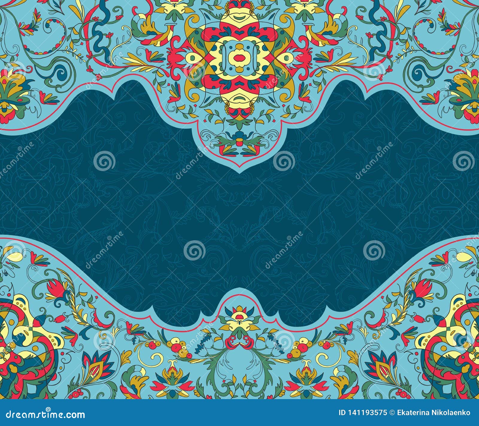 Arabesque. Beautiful Background With Border With Arabibic Ornament