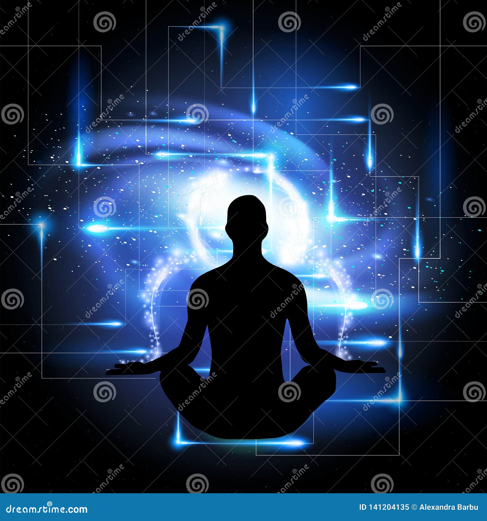 Spiritual Healing, Meditation, Reality Shift, Manifestation with Blue and White Energy Stock Vector - Illustration of challenge, abstract: 141204135