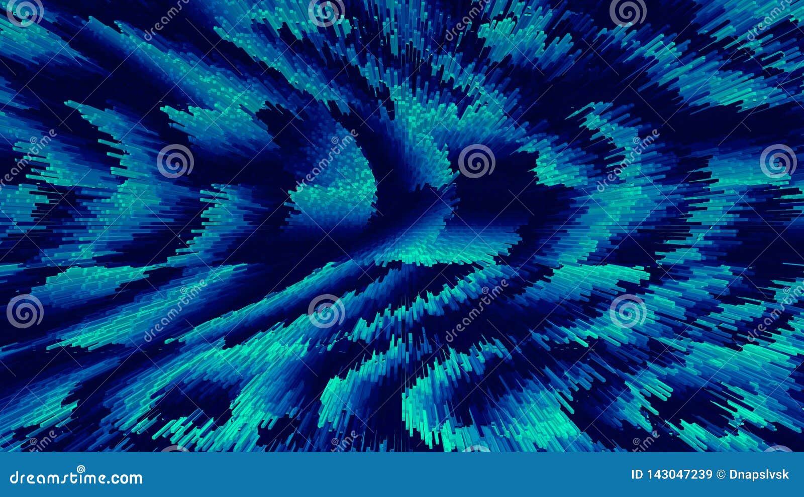 Abstract Blocks with 3d Effect of Dark Blue Colors with Light Green ...