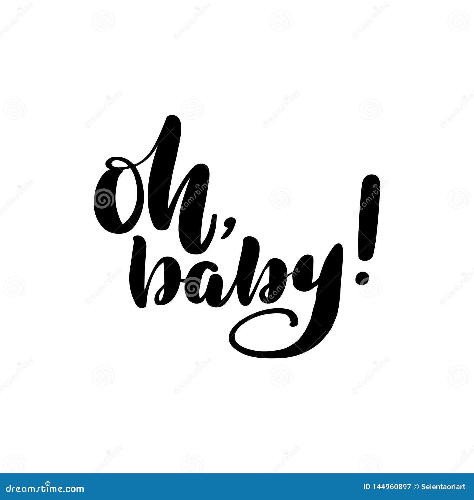 Download Lettering oh baby stock vector. Illustration of black ...