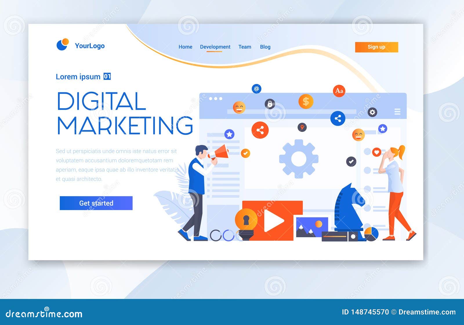 digital-marketing-agency-website-ui-landing-page-template-stock-photo