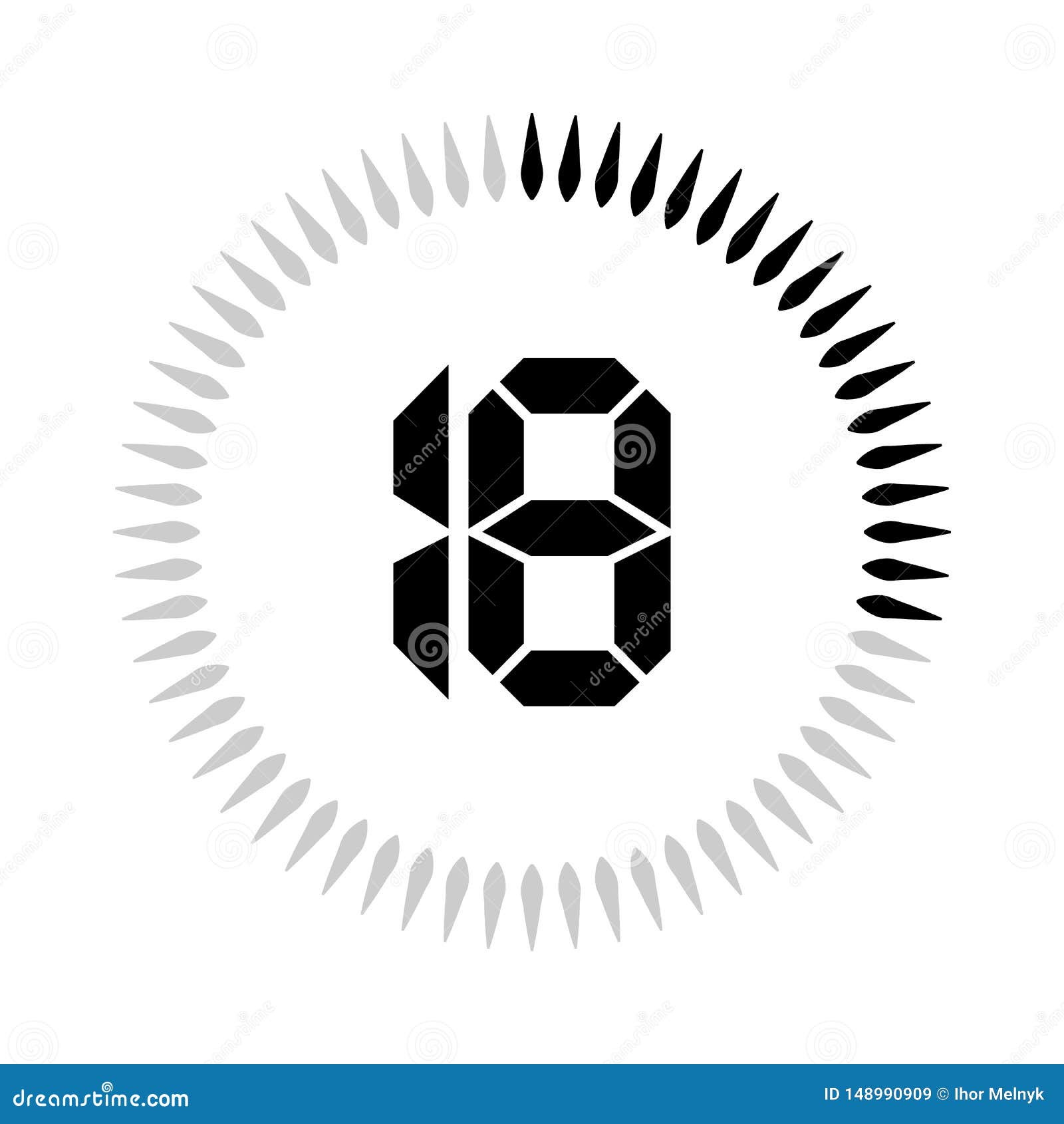 The 18 Minutes or Seconds Timer Stock Vector Illustration of accurate