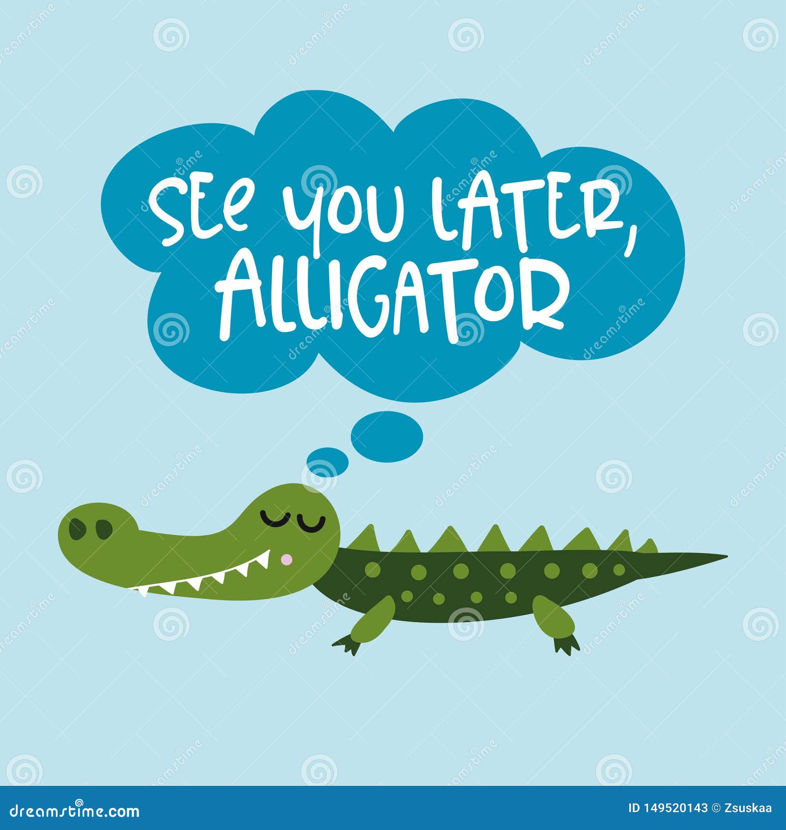 See You Later Alligator In A While Crocodile Stock Vector Illustration Of Africa Character