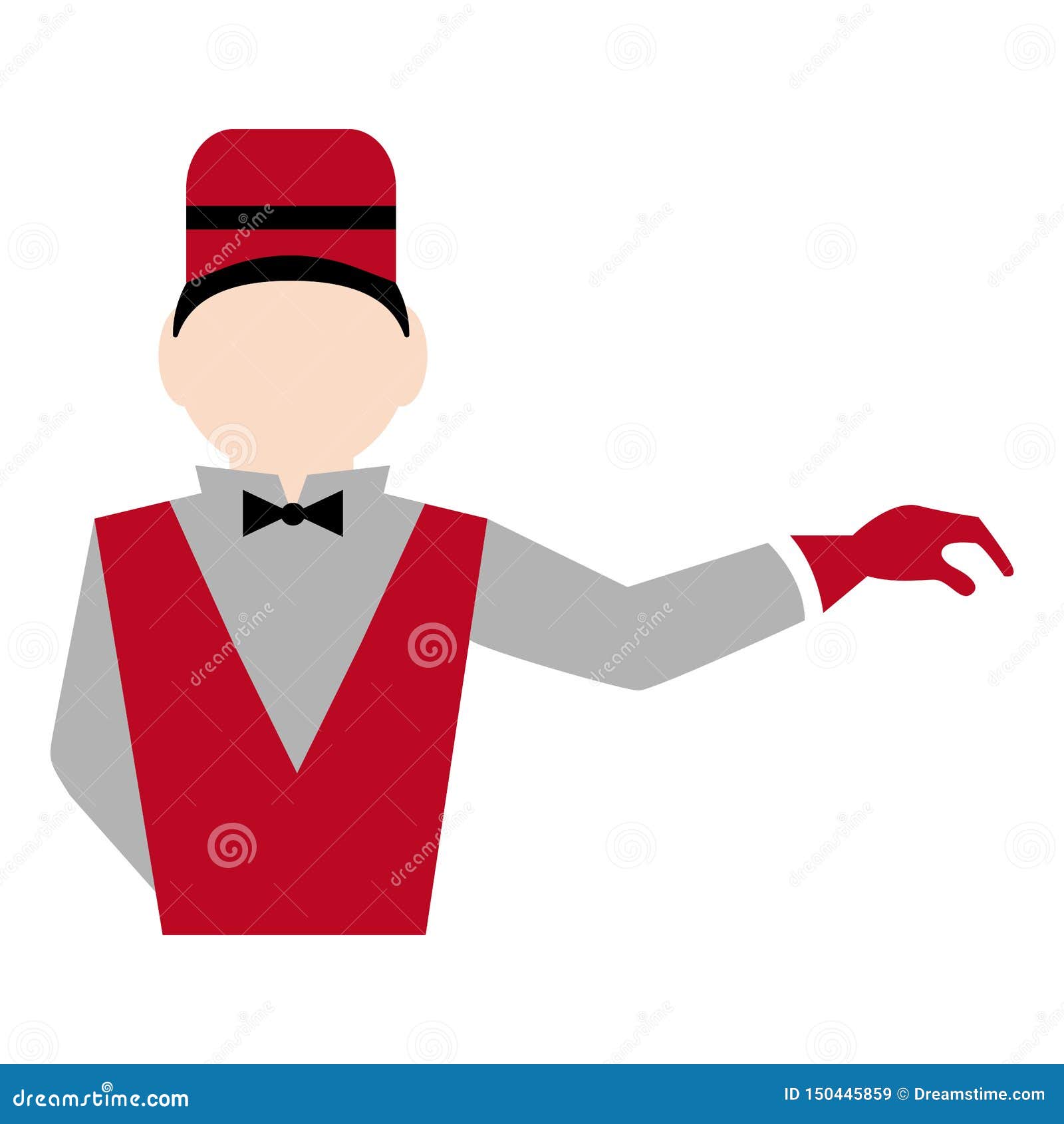 Valet Silhouette Symbol And Parking Sign Vector Illustration