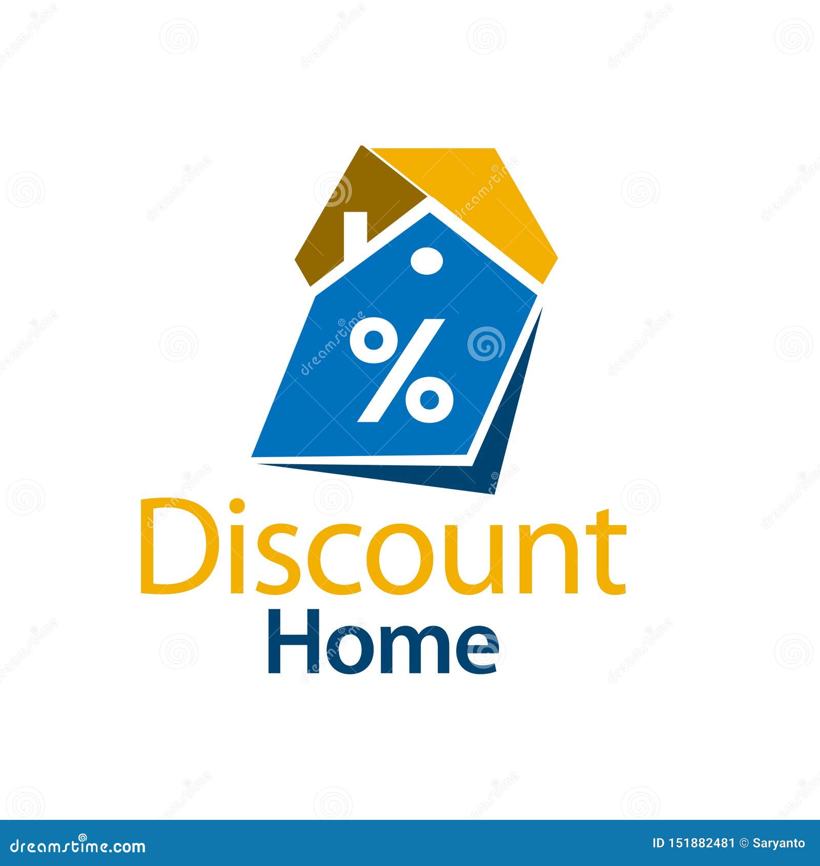 Discount Home Stock Logo Vector. Abstract House Logo Stock Vector