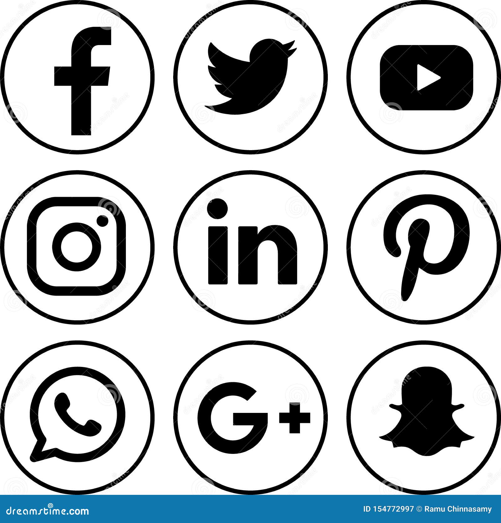 Social media icons editorial photography. Illustration of clipart ...