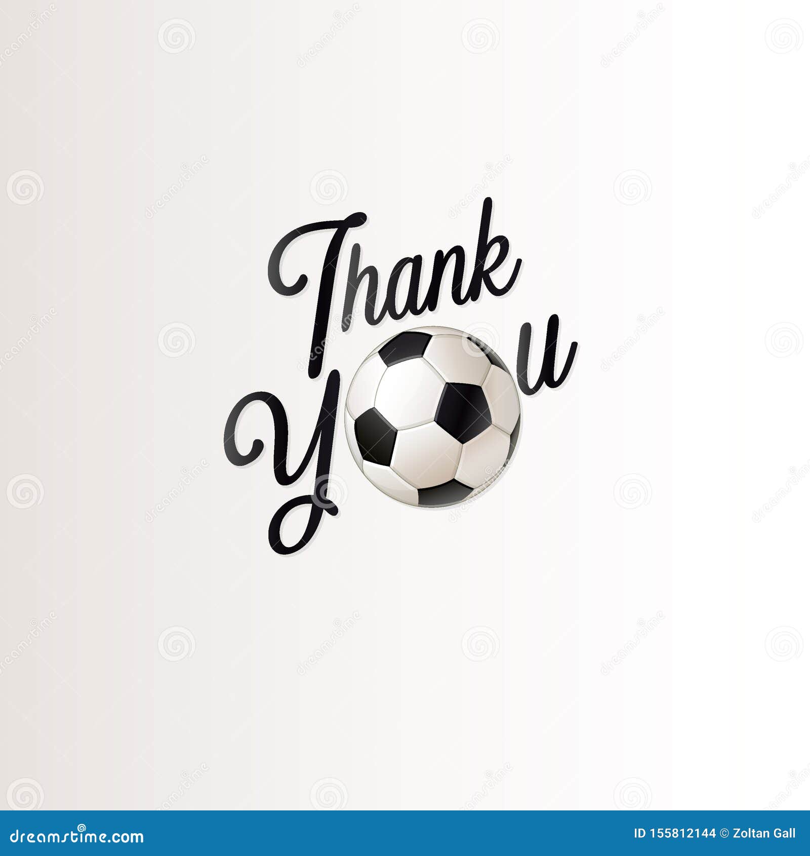 Football thank you card stock vector. Illustration of football Intended For Soccer Thank You Card Template