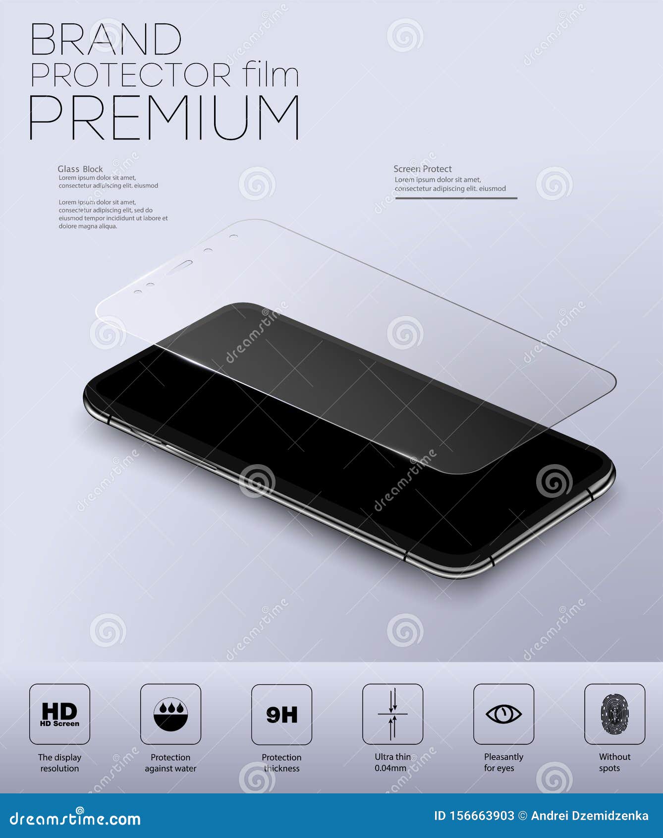 screen protector glass. transparent glass shield