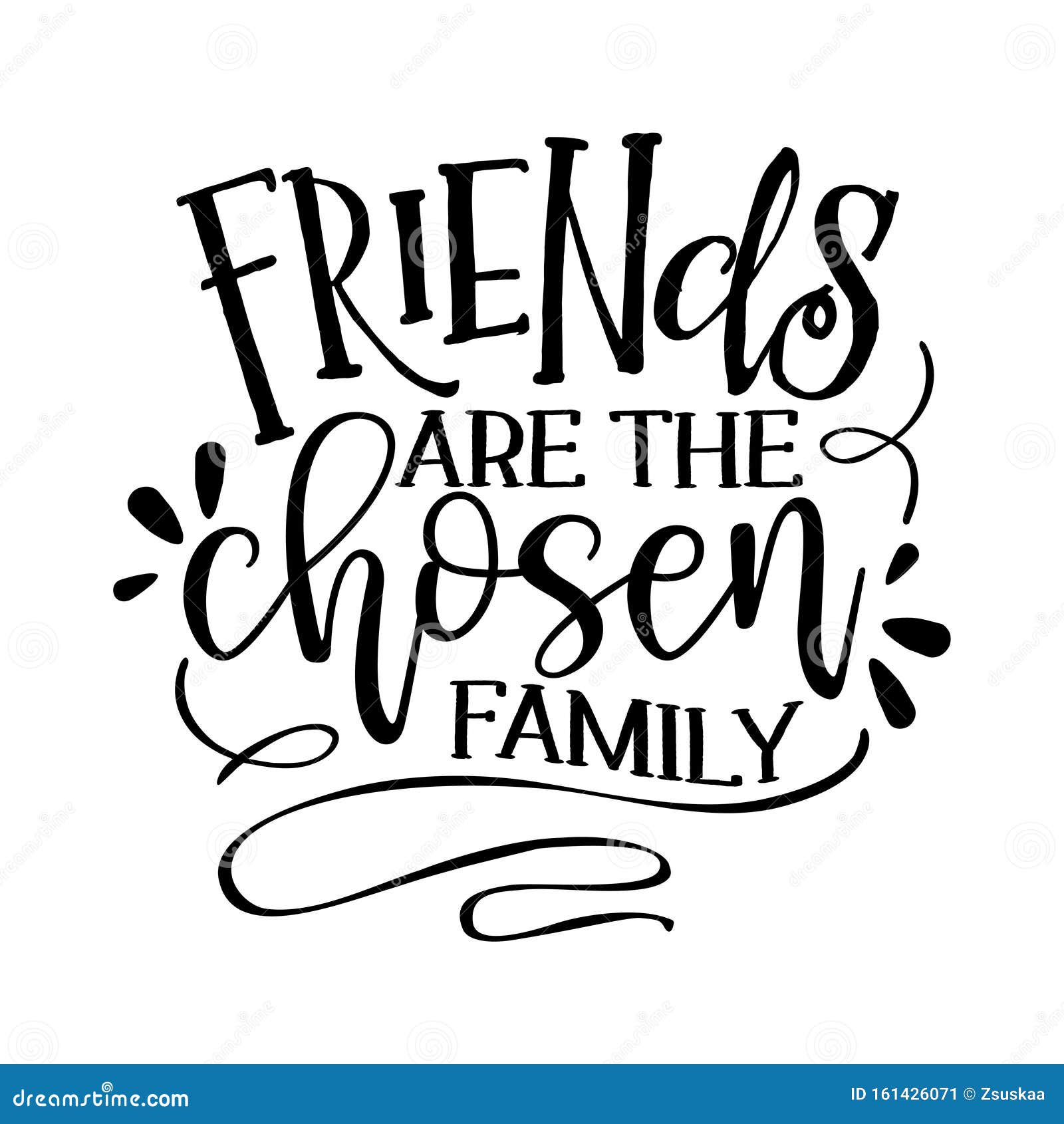 Download Friends Are The Chosen Family - Funny Hand Drawn ...