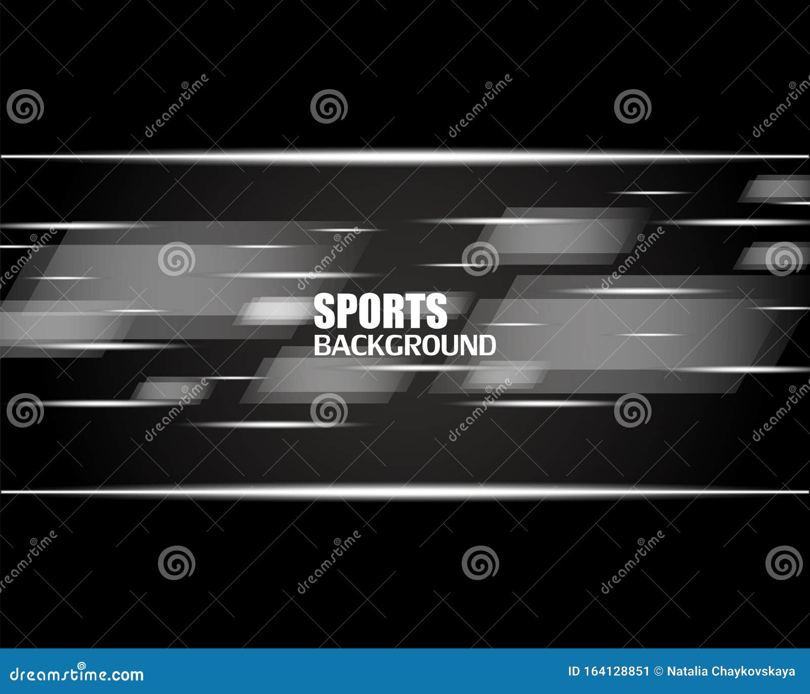 Modern Black and White Poster for Sports with Elegant Background