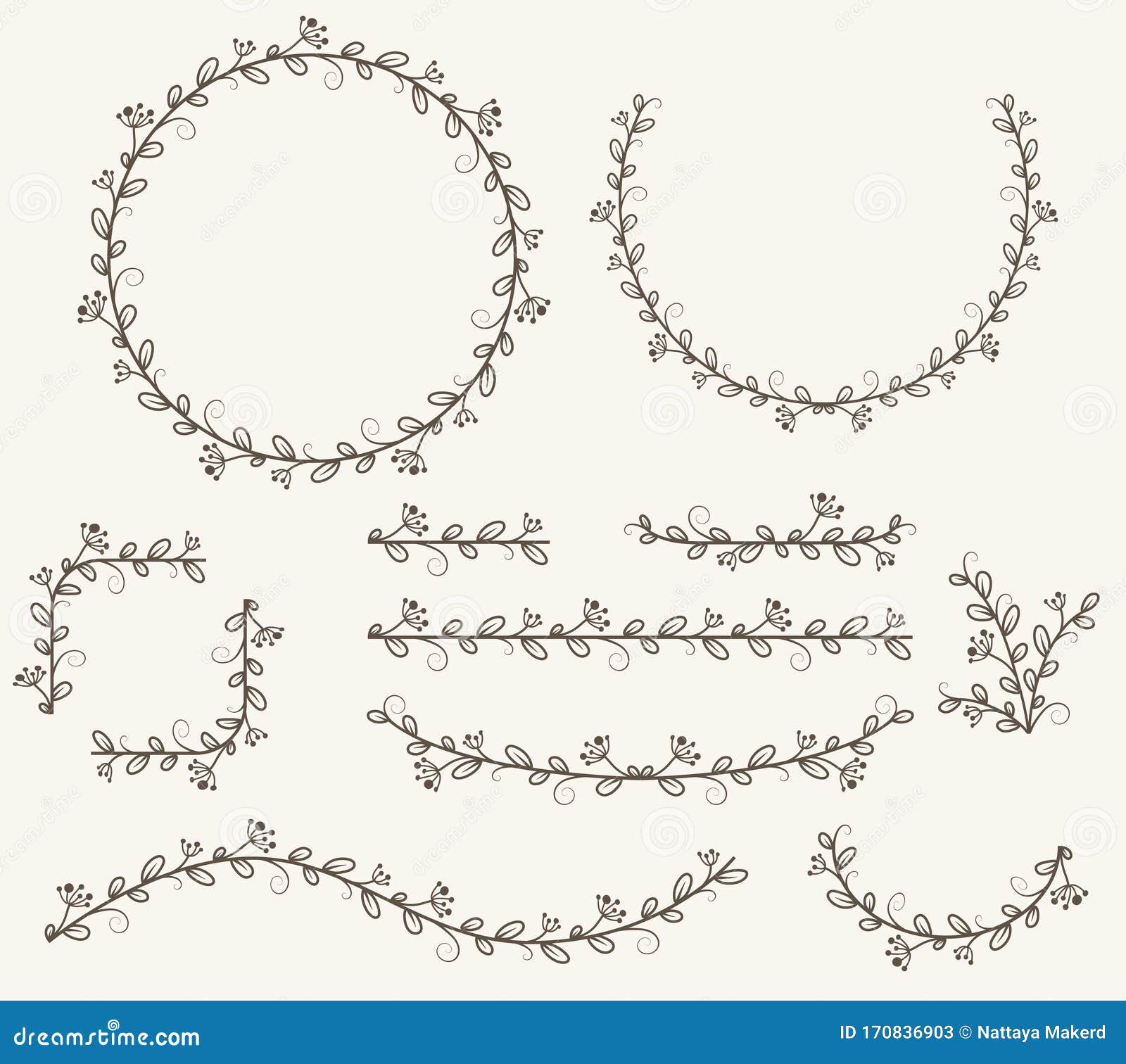 Download Vector Illustration Of Decorative Corner Frame Set Stock ...