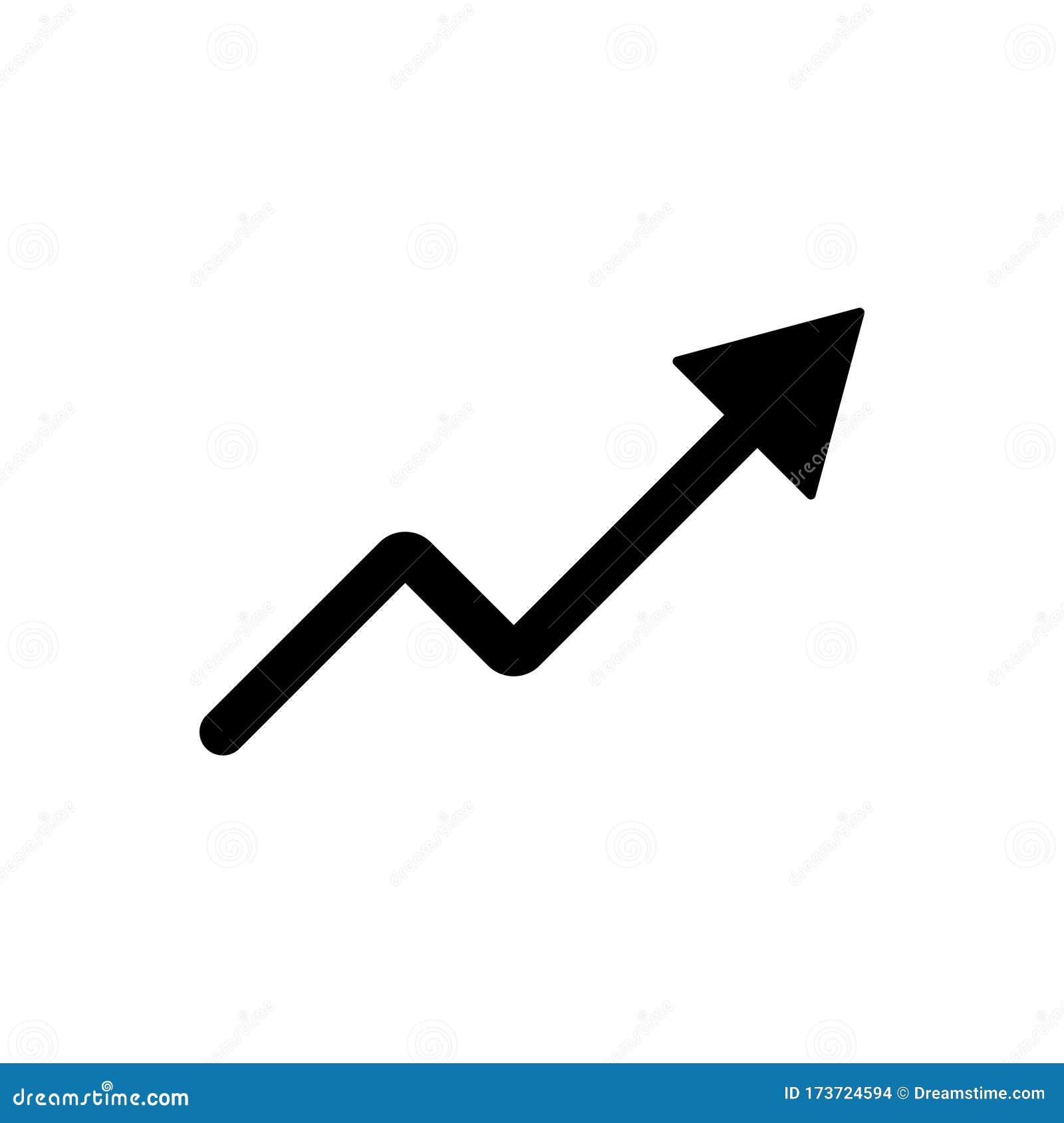 上升箭头轮廓图标移动概念和Web设计的符号、徽标图向量例证. 插画包括有财务, 升级, 五颜六色- 173724594