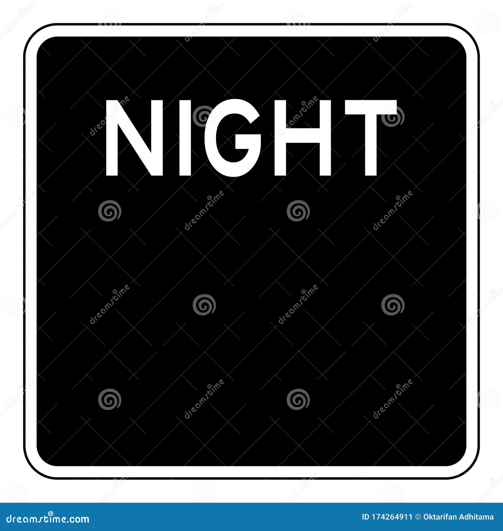 Night Speed Limit Sign Template Stock Vector Illustration Of City
