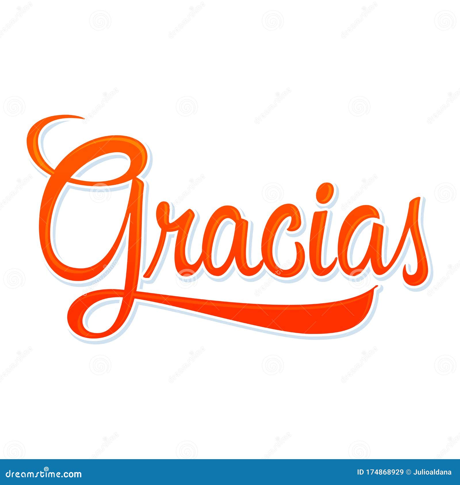 Gracias Thank You Spanish Text Vector Design. Stock Vector ...