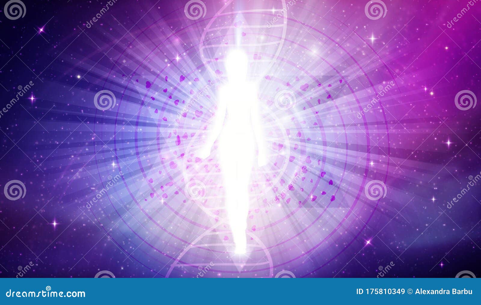 spiritual energy power, violet flame power, dna spiral, universe fractals, portal
