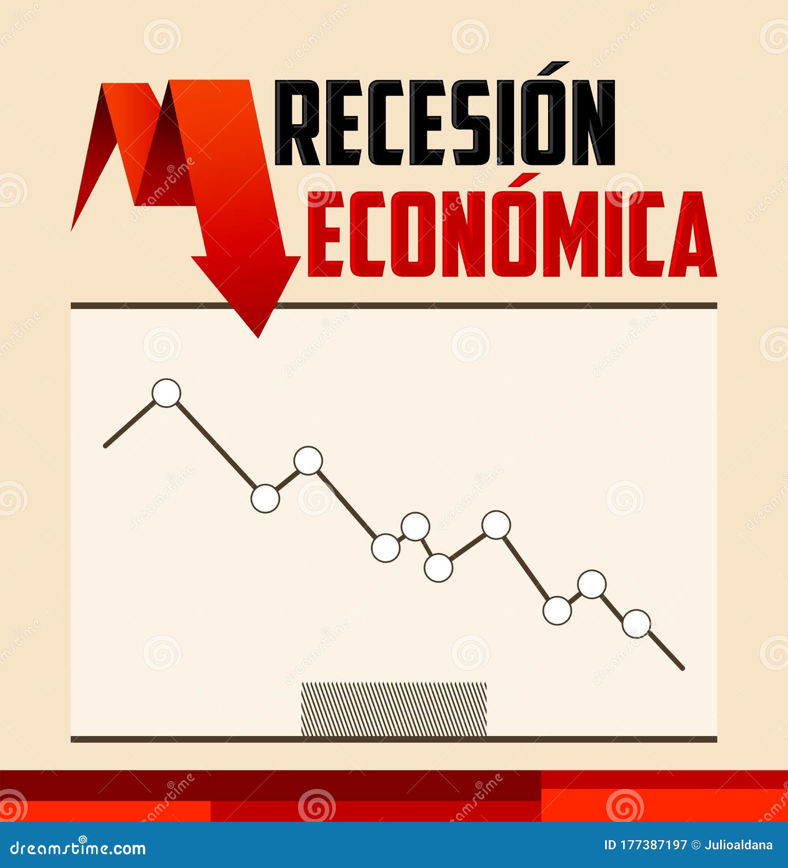 recesion economica, economic recession in spanish text  .