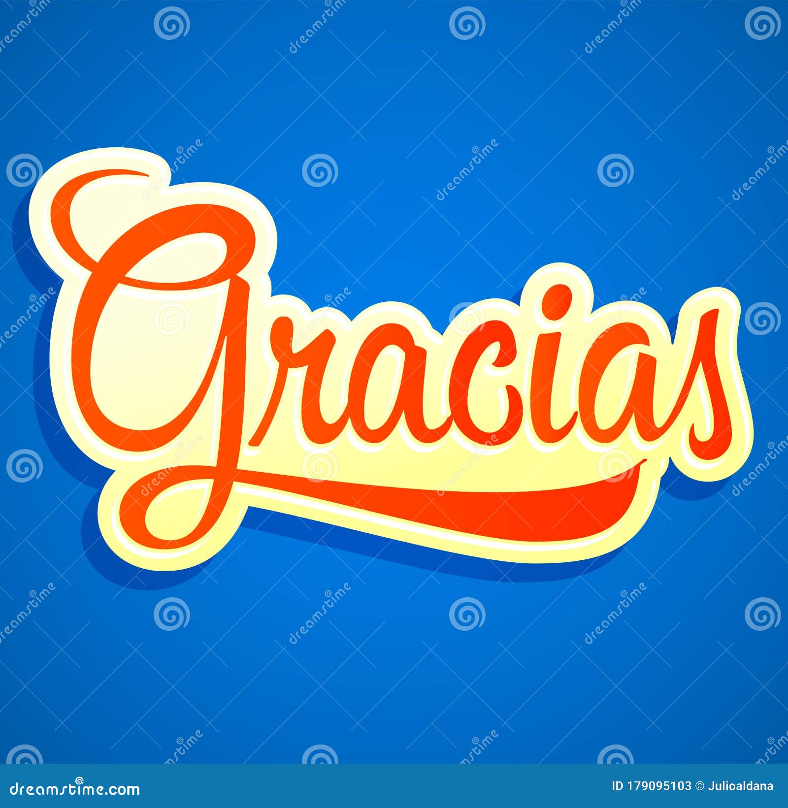 Gracias Thank You Spanish Text Vector Design. Stock Vector ...