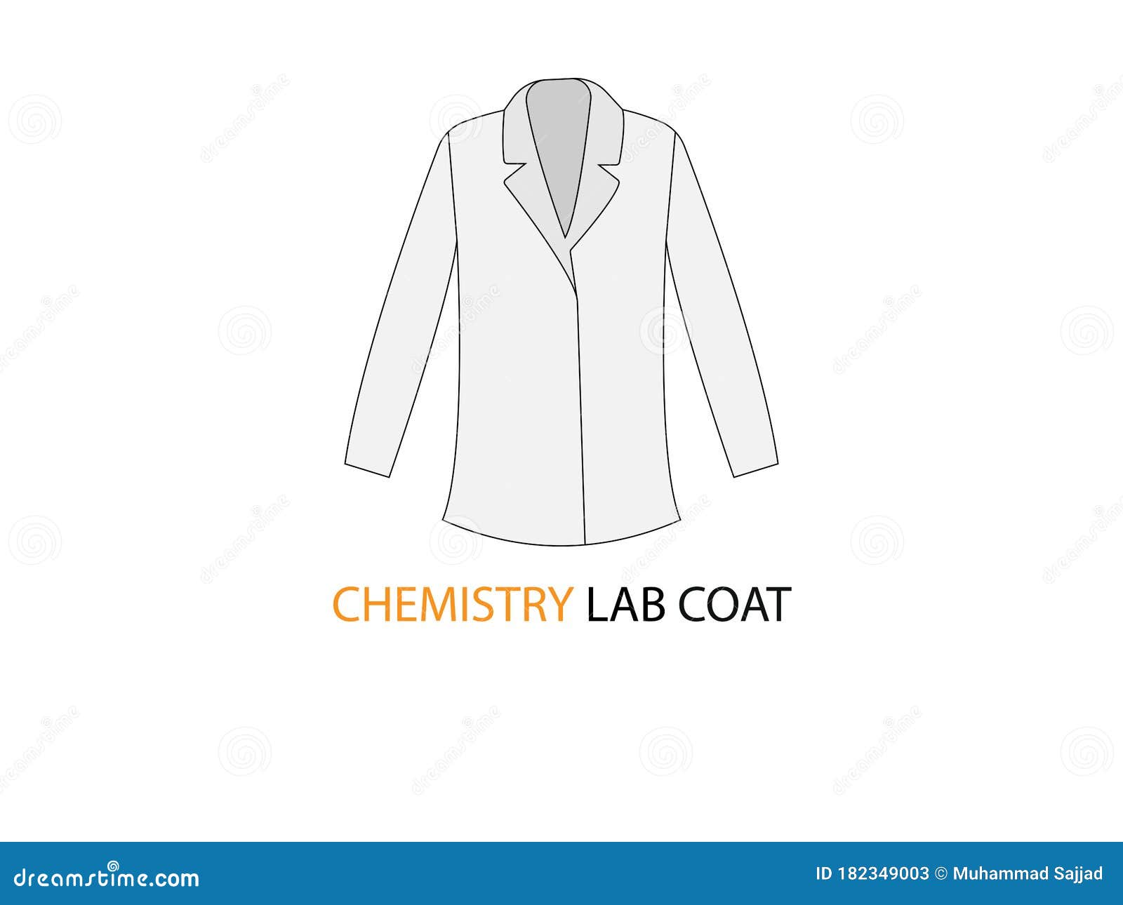 Vector Illustration of Chemistry Lab Coat Stock Vector Illustration