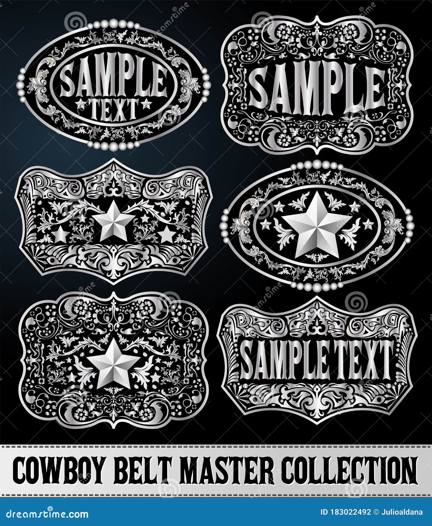 Cowboy Belt Buckle Design I Vector | CartoonDealer.com #22217093