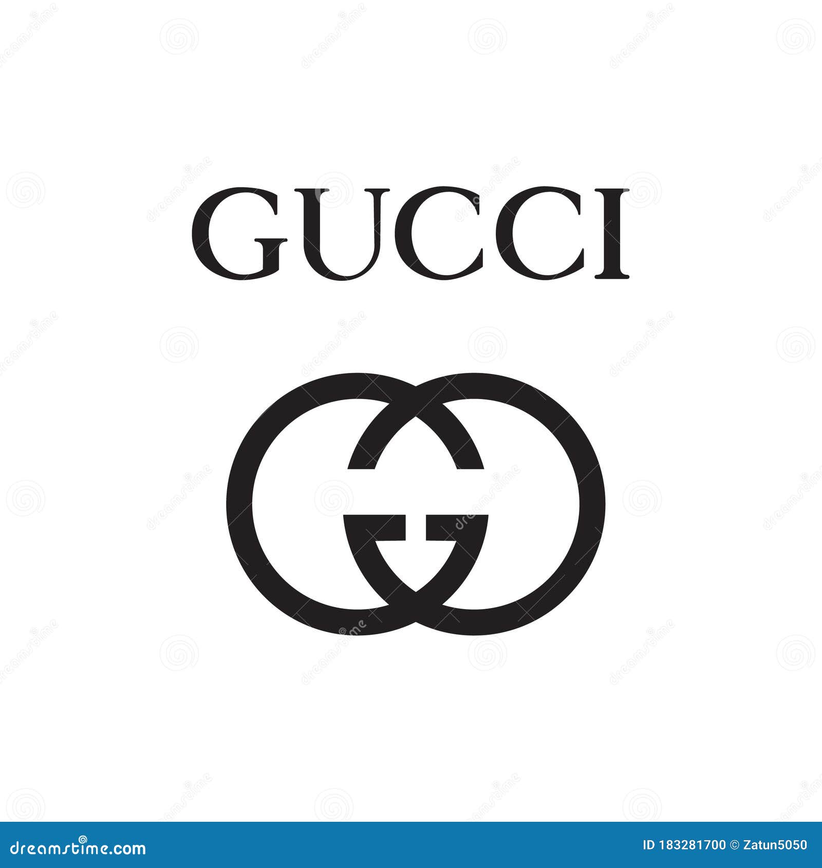 Gucci. Top most popular clothing brands: gucci, chanel, louis vuitton,  prada, armani. Editorial vector illustration. Vinnitsa, Ukraine - October  19, 2020 Stock Vector