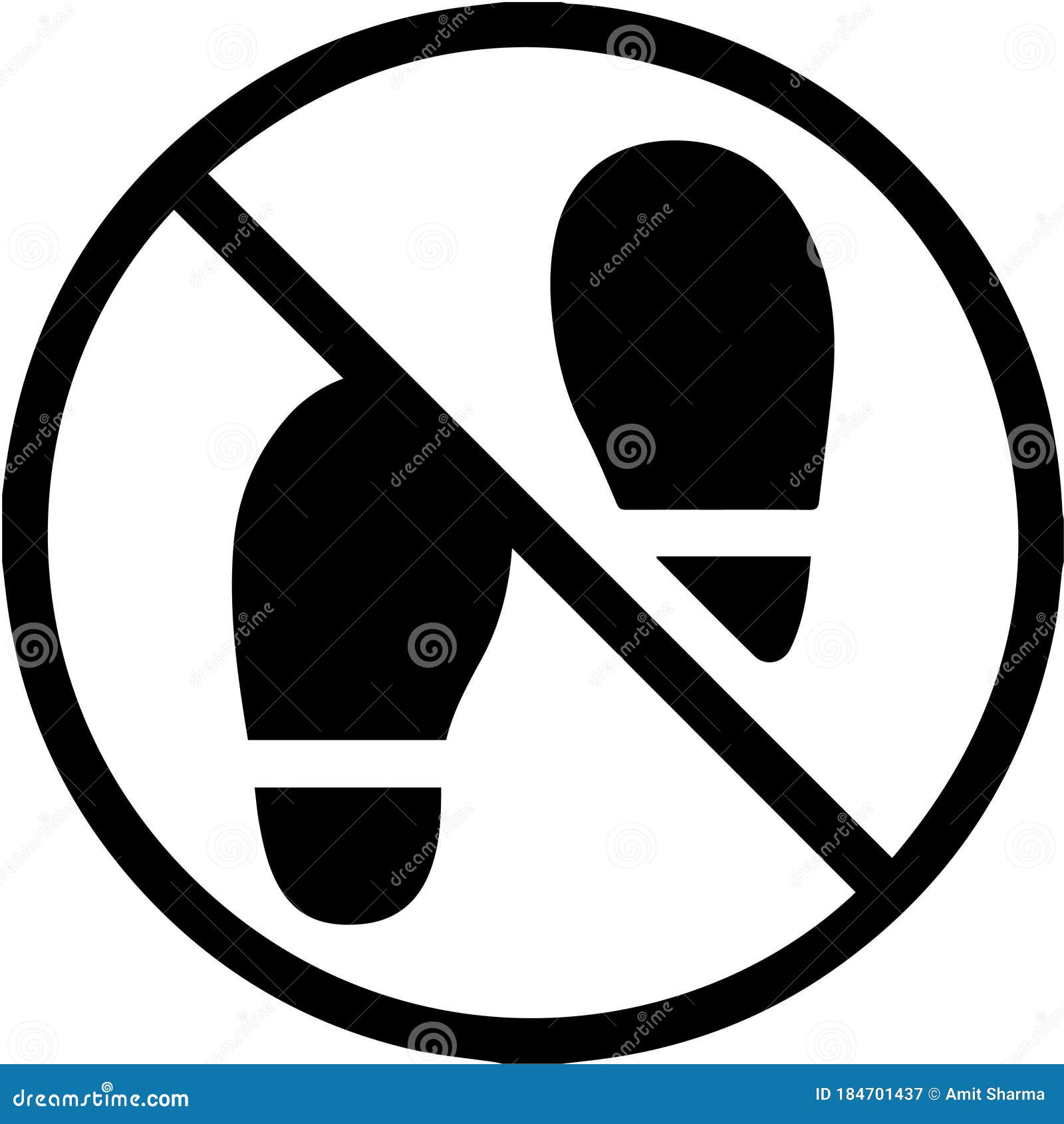 NO SHOES SIGN and SYMBOL stock illustration. Illustration of allowed