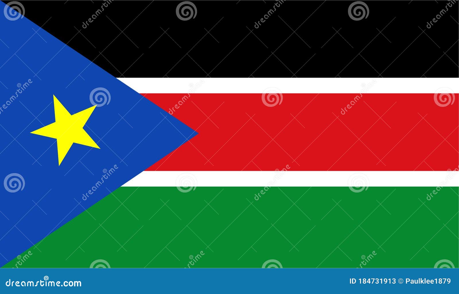 south sudan flag   eps