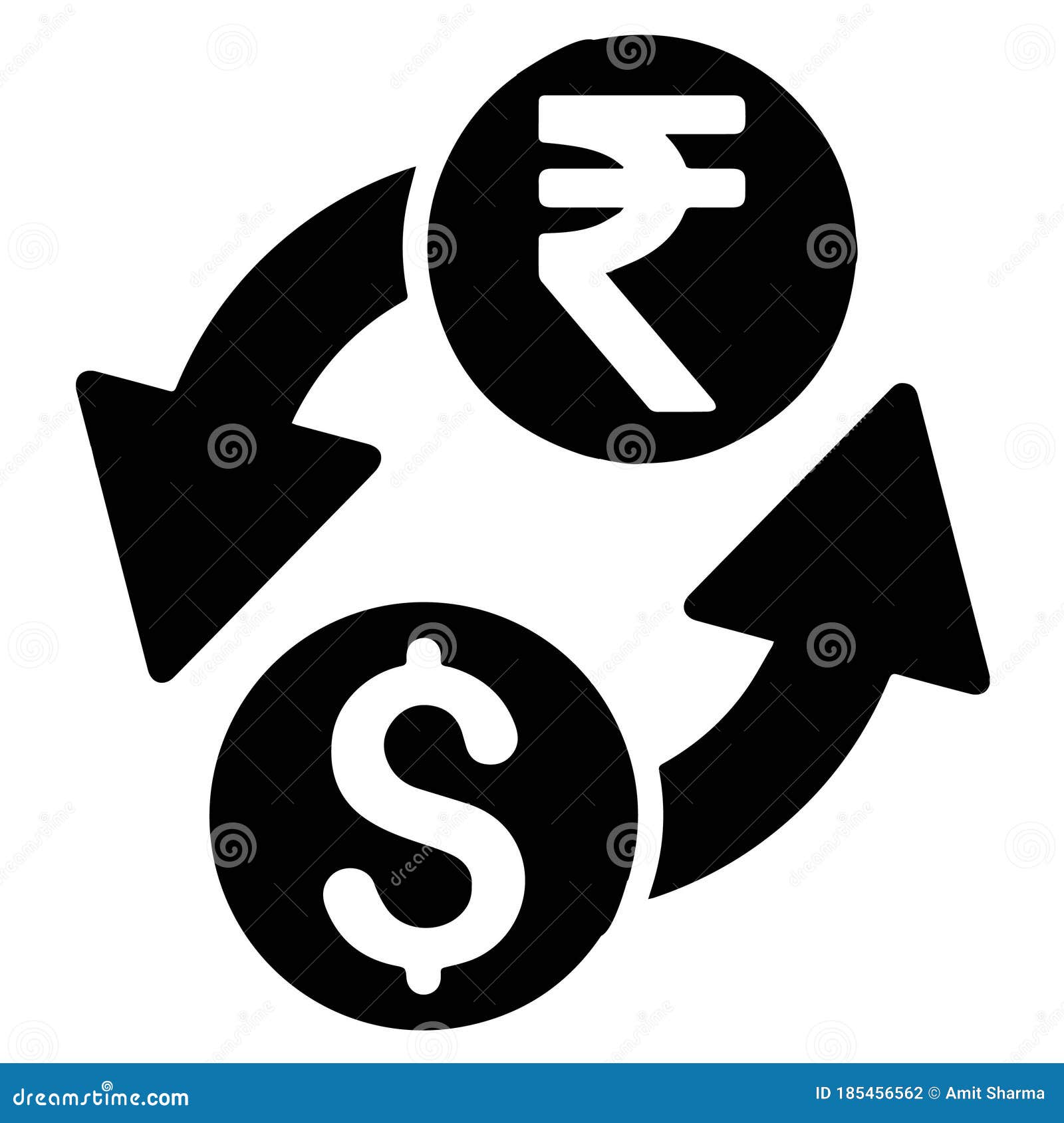Currency Converter Dollar To Rupee Sign And Symbol Black And White currency-converter-dollar-to-rupee-sign-and-symbol-black-and-white