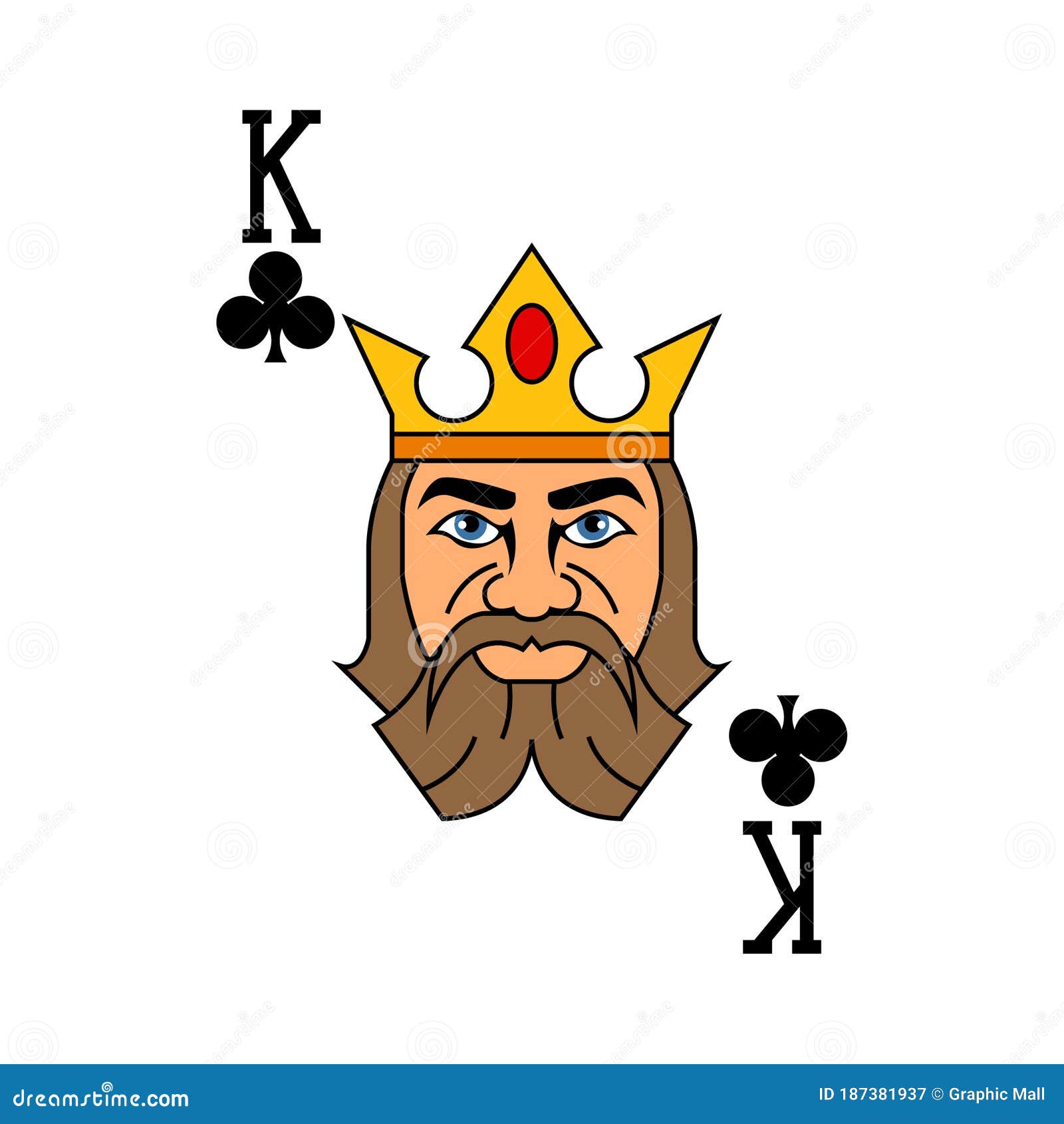 Playing Poker Card King Icon Image. Stock Vector Illustration of king