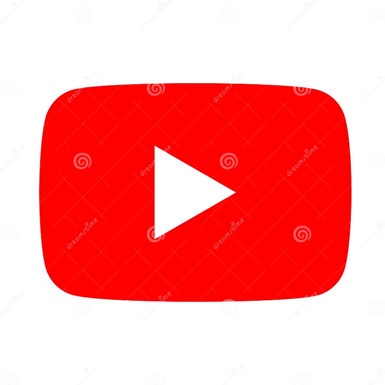 Colored Youtube logo icon editorial stock image. Illustration of vector ...