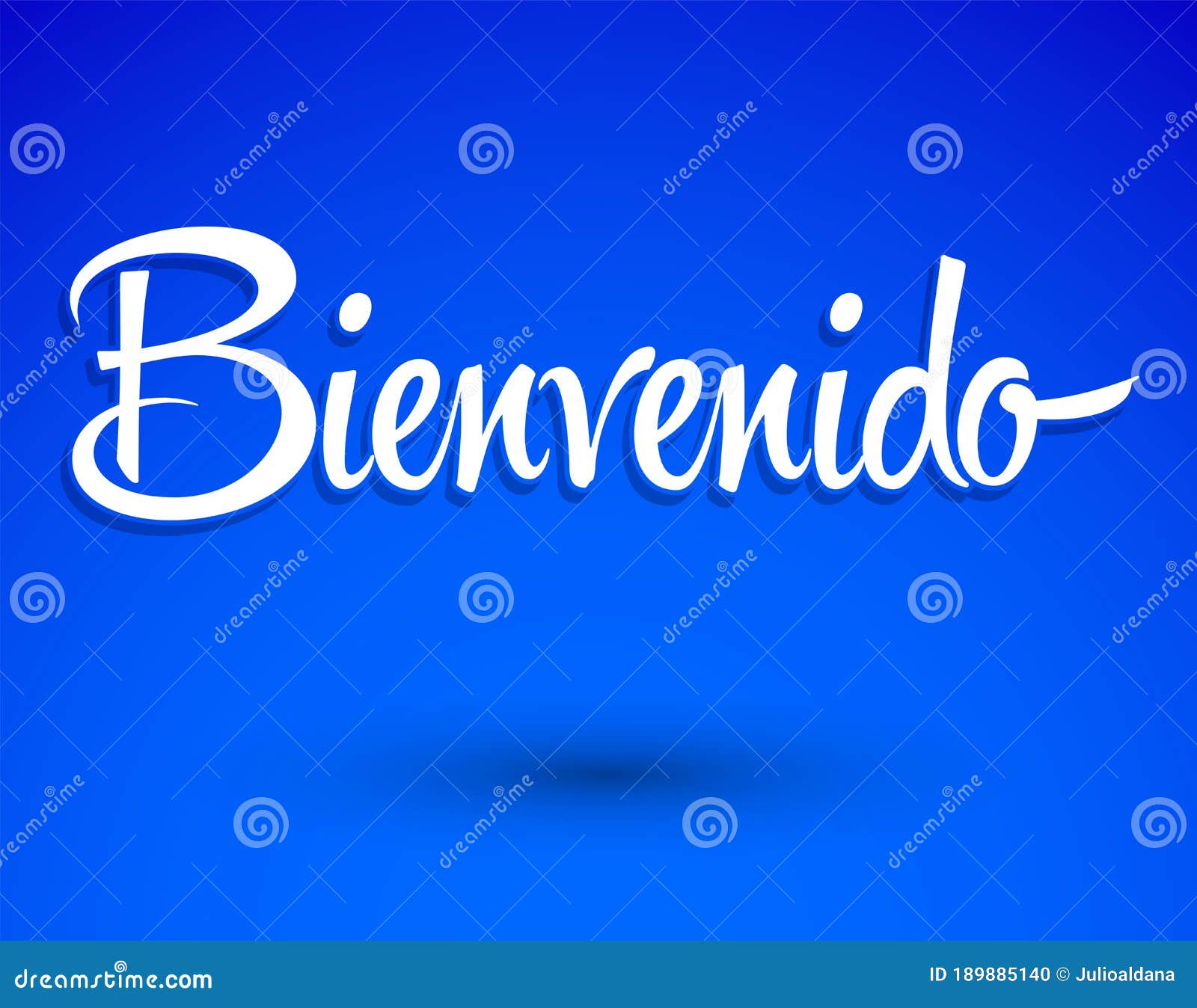 Bienvenido Text Drawing Stock Vector, Royalty-Free