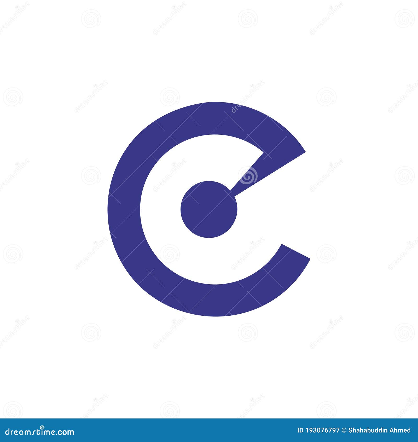 Creative Blue Letter C Logo Design. Business Icon. Vector Letter C Icon