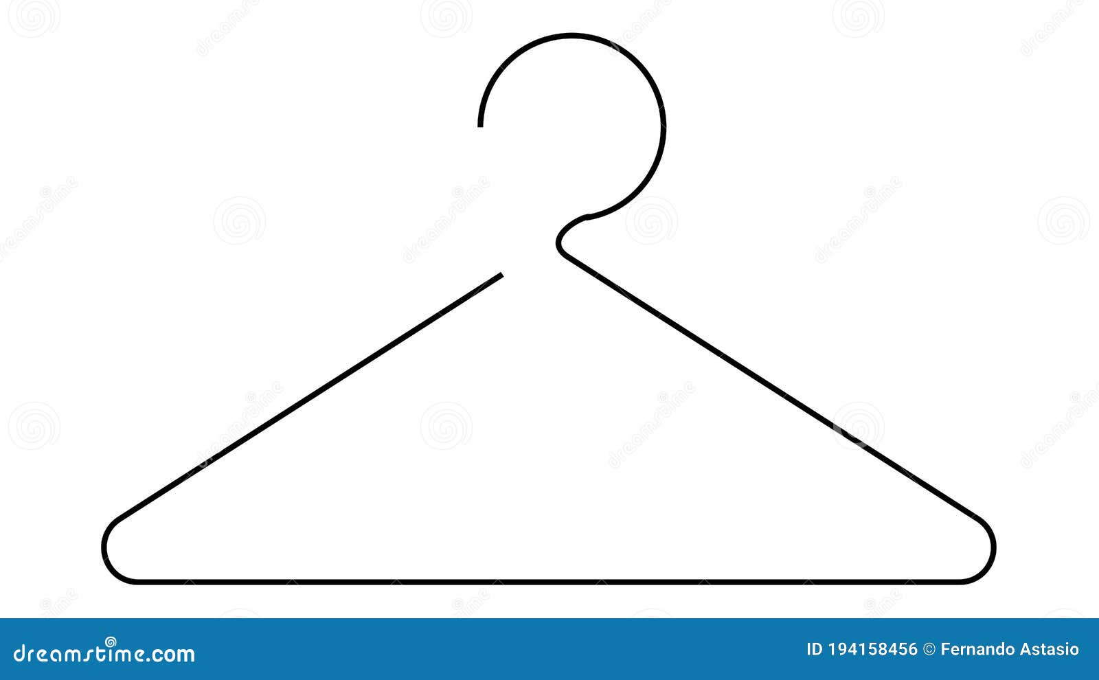 Black Clothes Hanger Icon On White Background Cartoon Vector