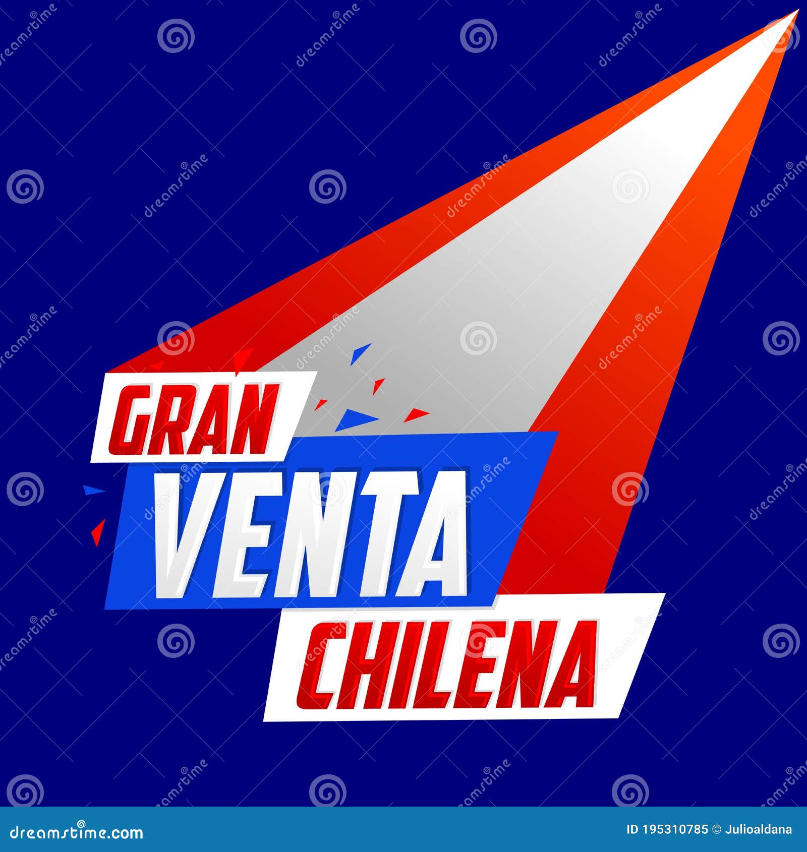 gran venta chilena, chilean big sale spanish text,  modern promotional banner.