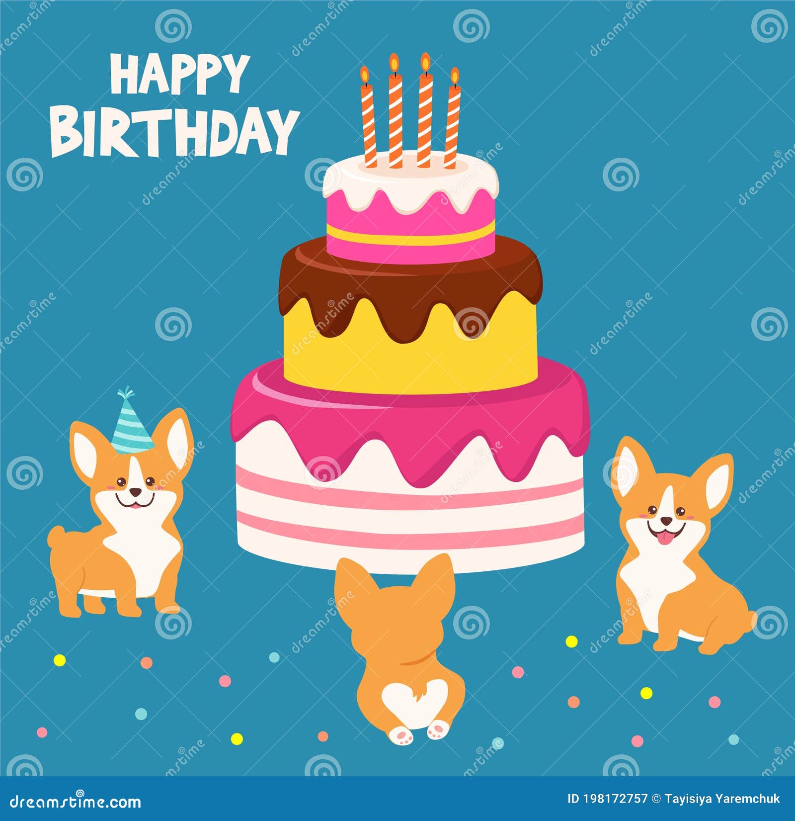 corgi birthday cake