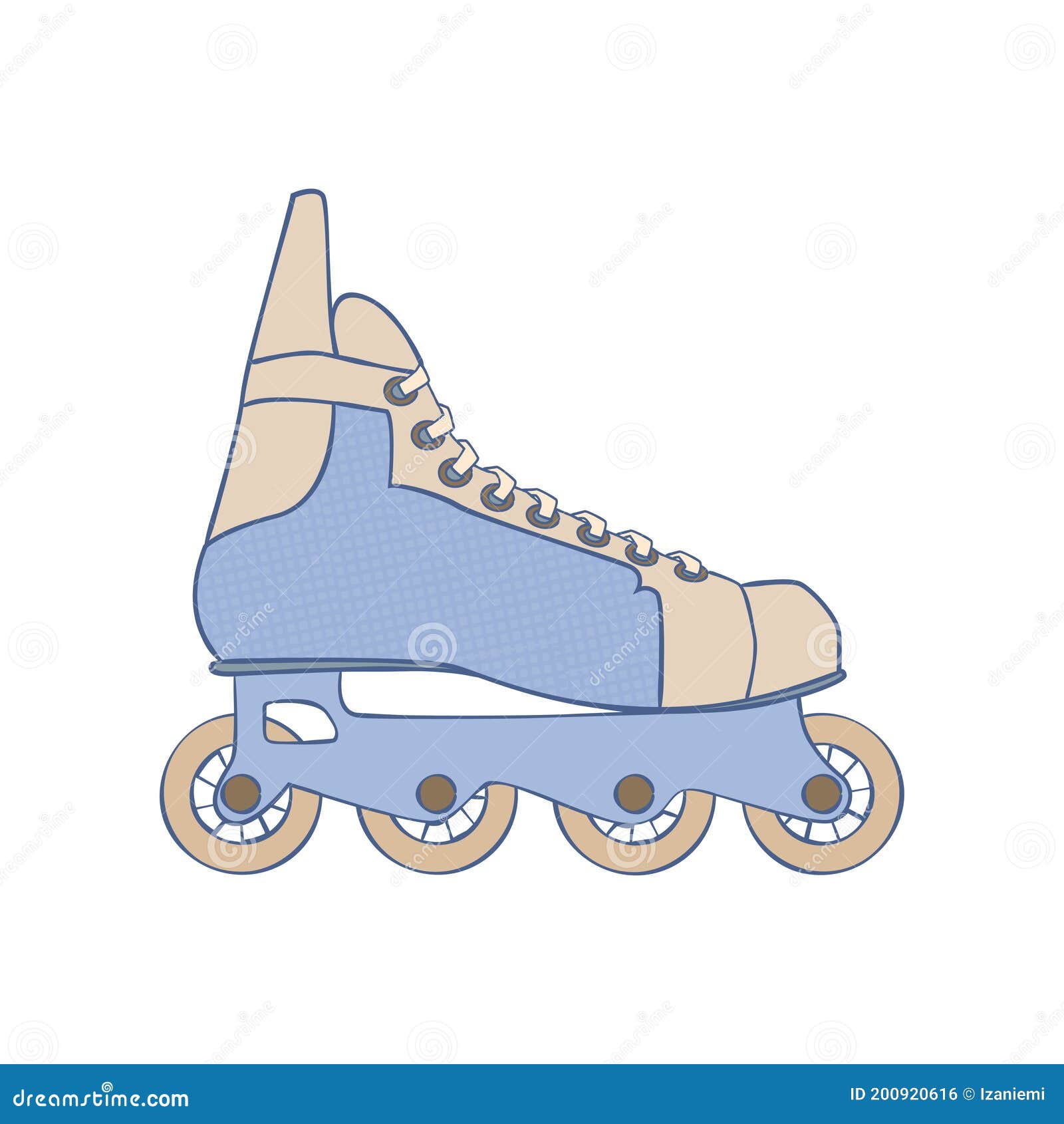 Vintage Roller Skate Vector Illustration Stock Vector Illustration