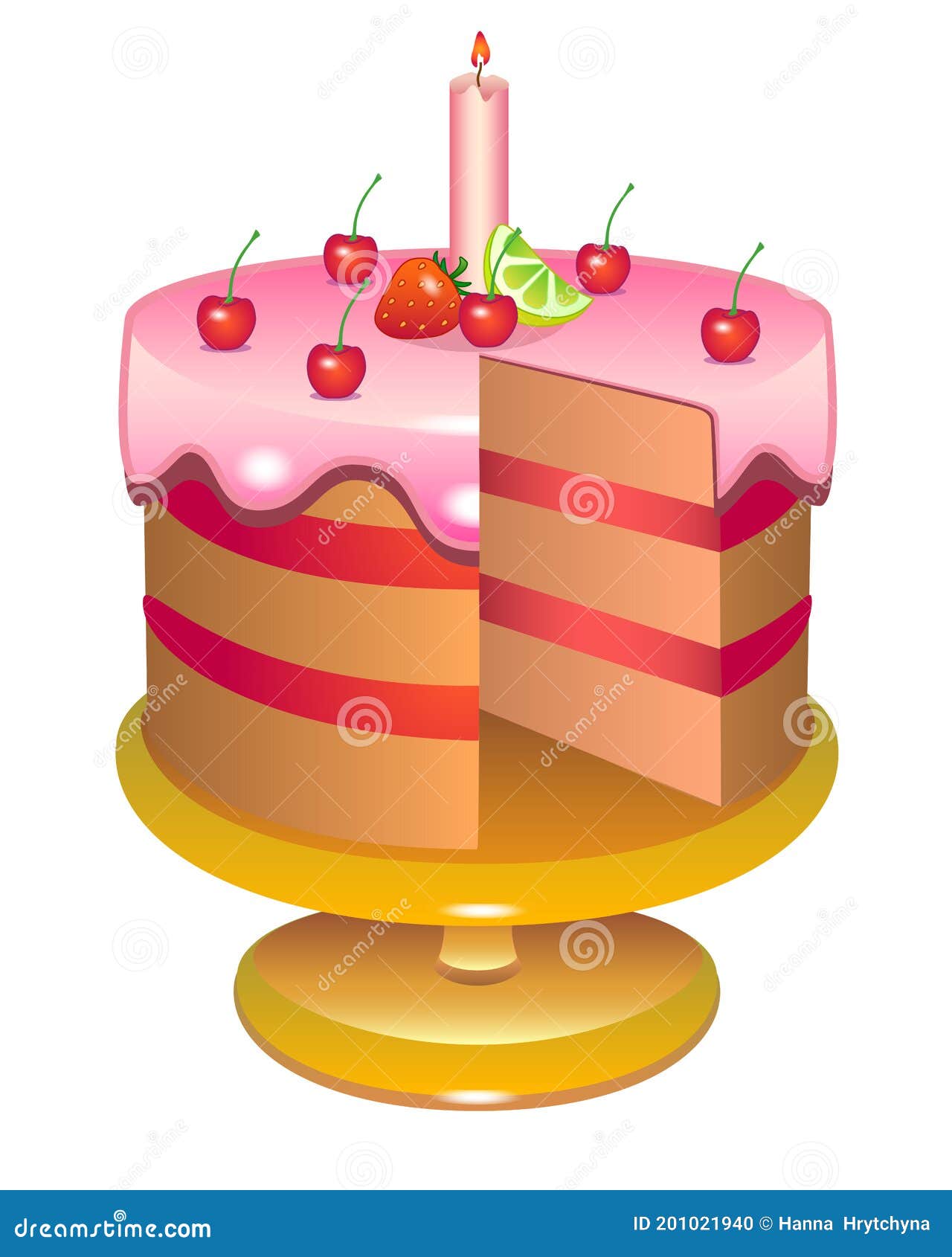 Cake Clipart Without Candles Slice