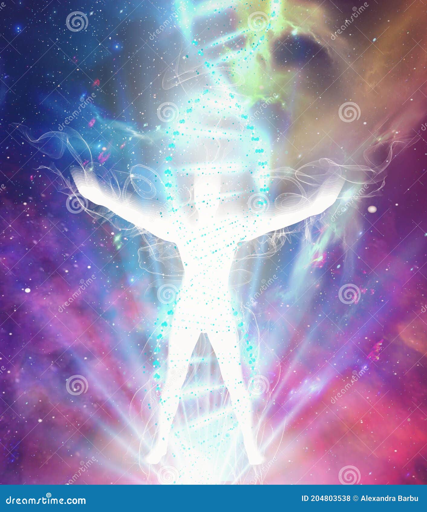 spiritual energy power, violet flame power, dna spiral, universe portal