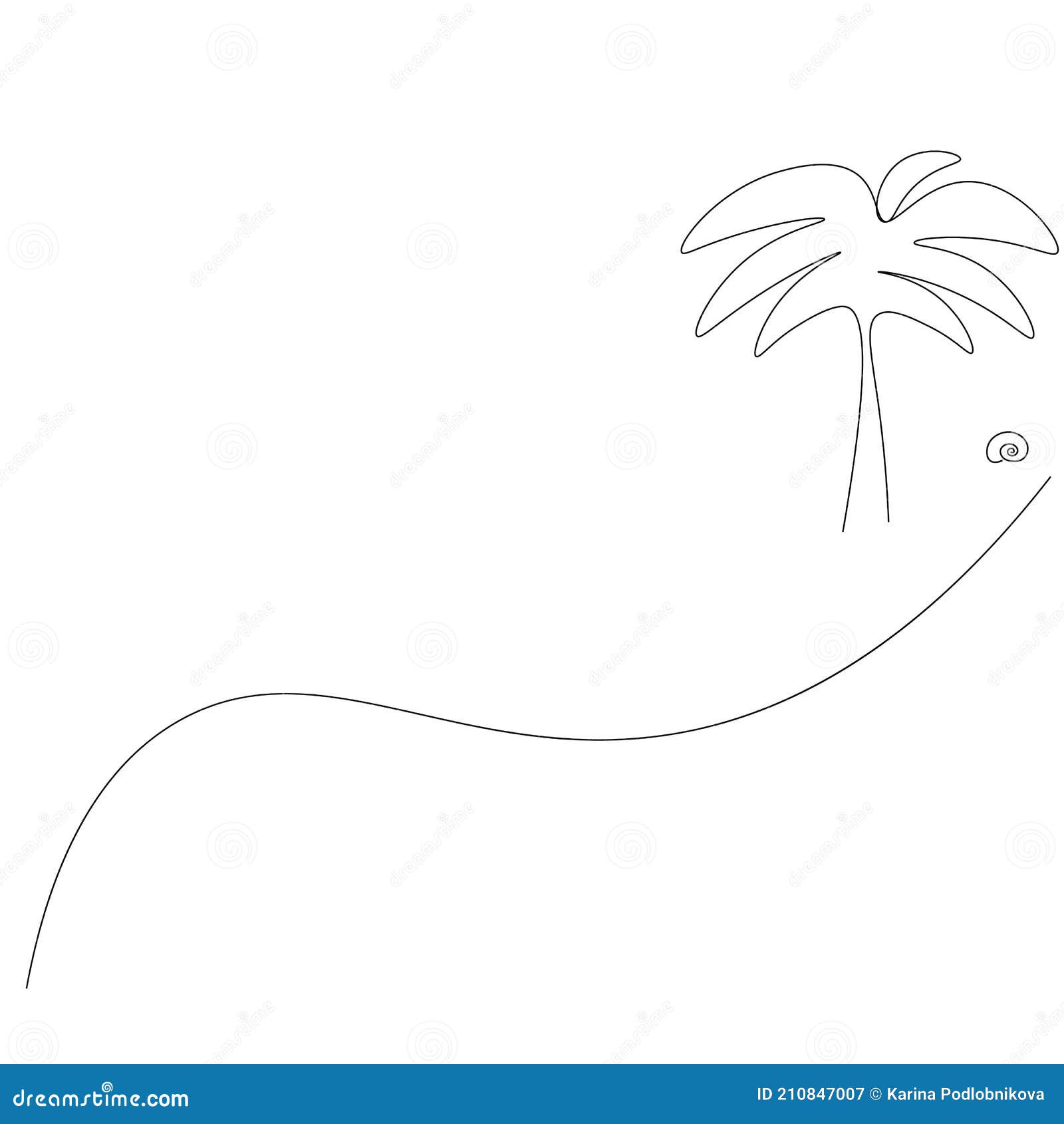 beach background with palm, sea, shel 