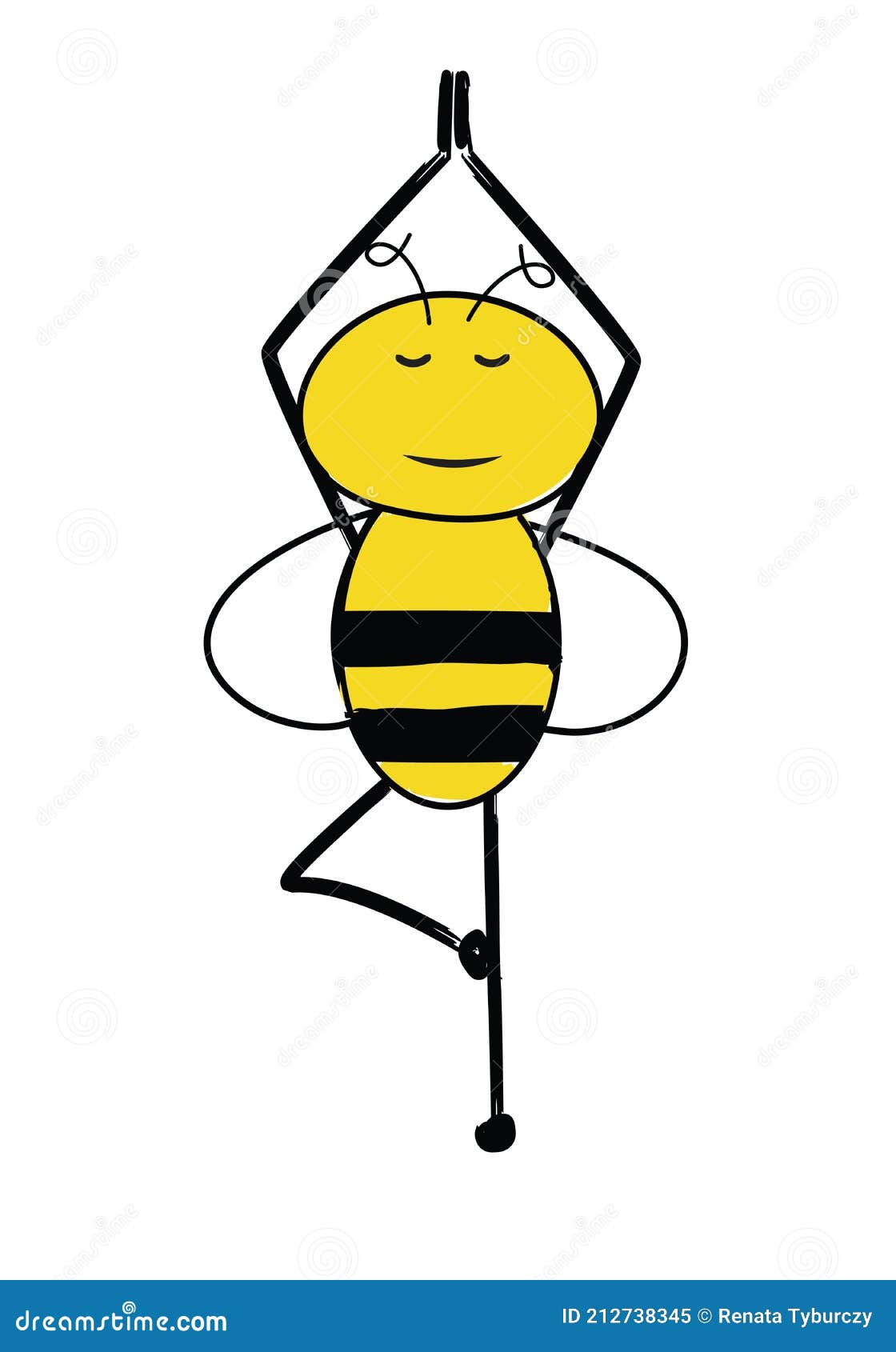 Bee Yoga Pose Stock Illustrations 48 Bee Yoga Pose Stock