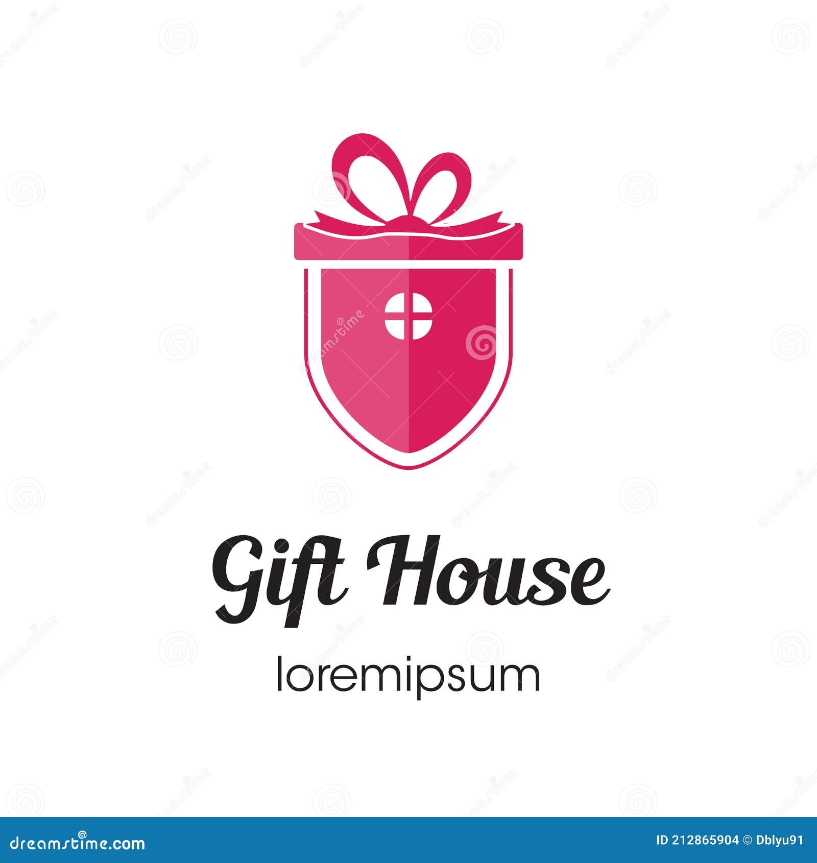 Gift House Logo, Icon, or Symbol Template Design Stock Vector