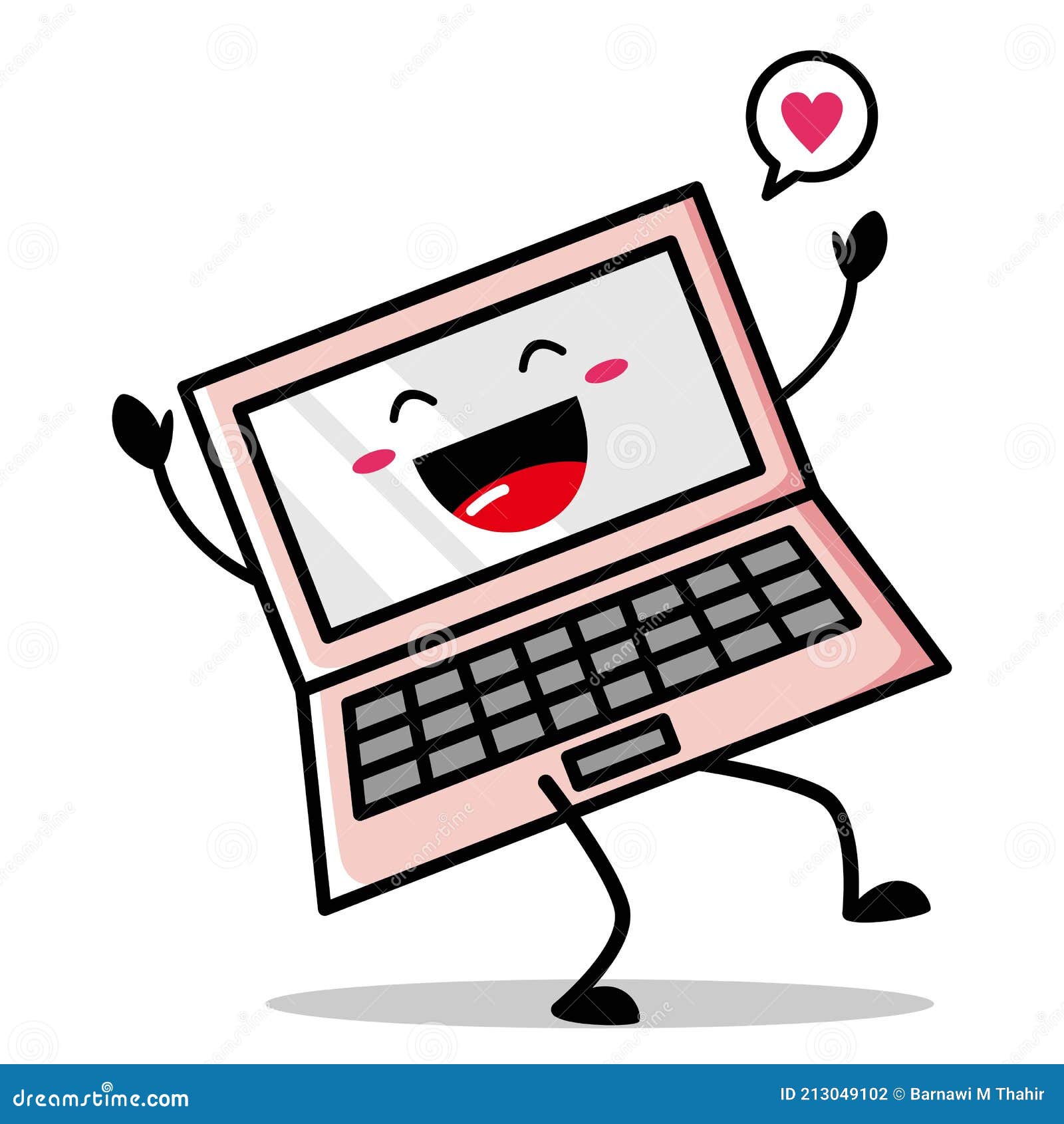 Cute Laptop Cartoon Vector | CartoonDealer.com #6687217