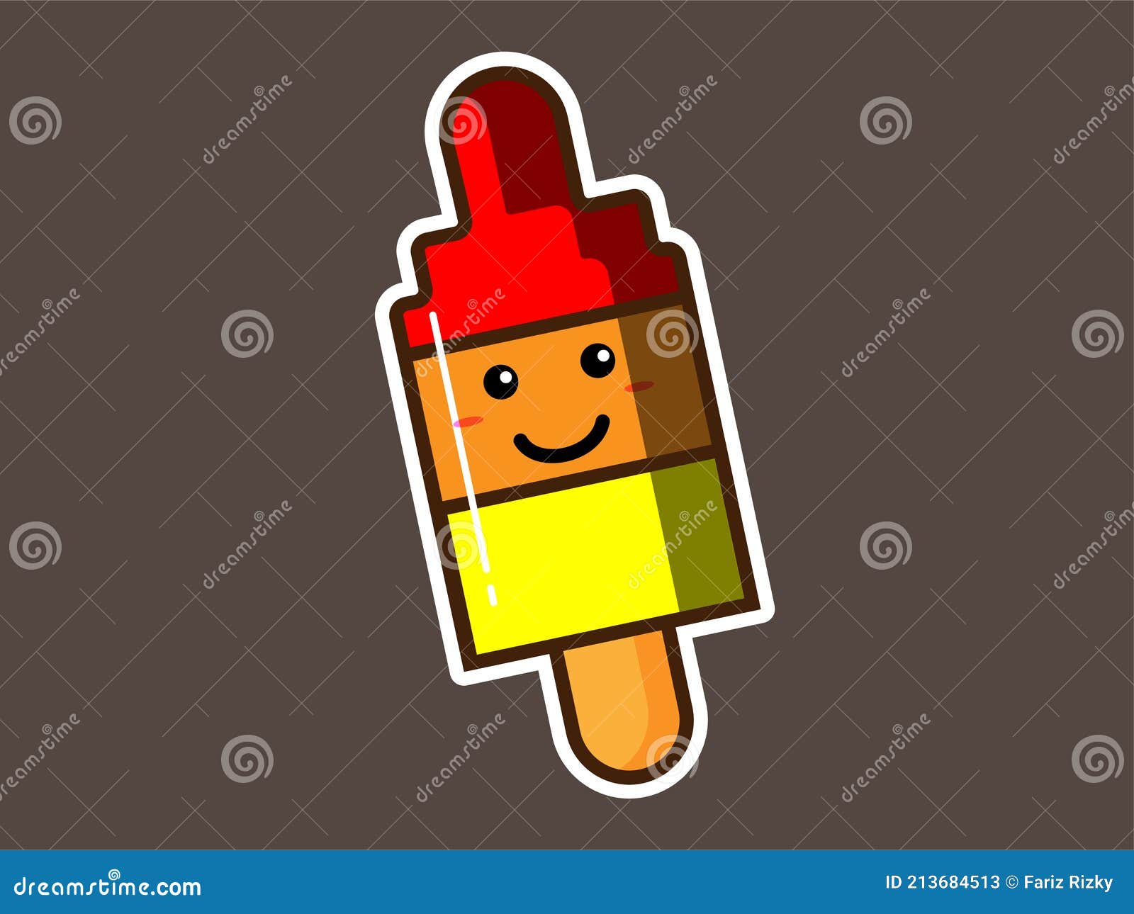 Ice Cream Rainbow Doodle Art Stock Image Illustration of mockup