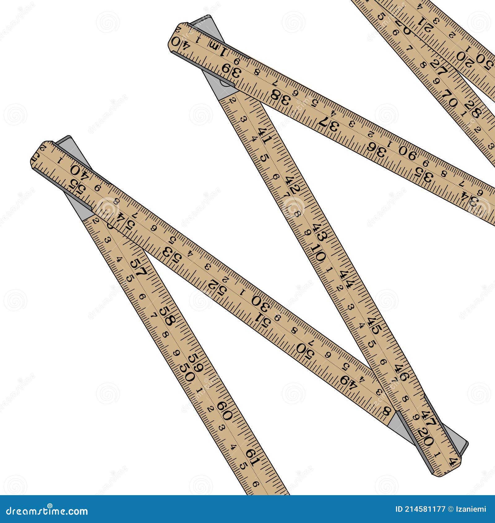 Meter Stick Hand Drawn Vector Illustration Stock Vector