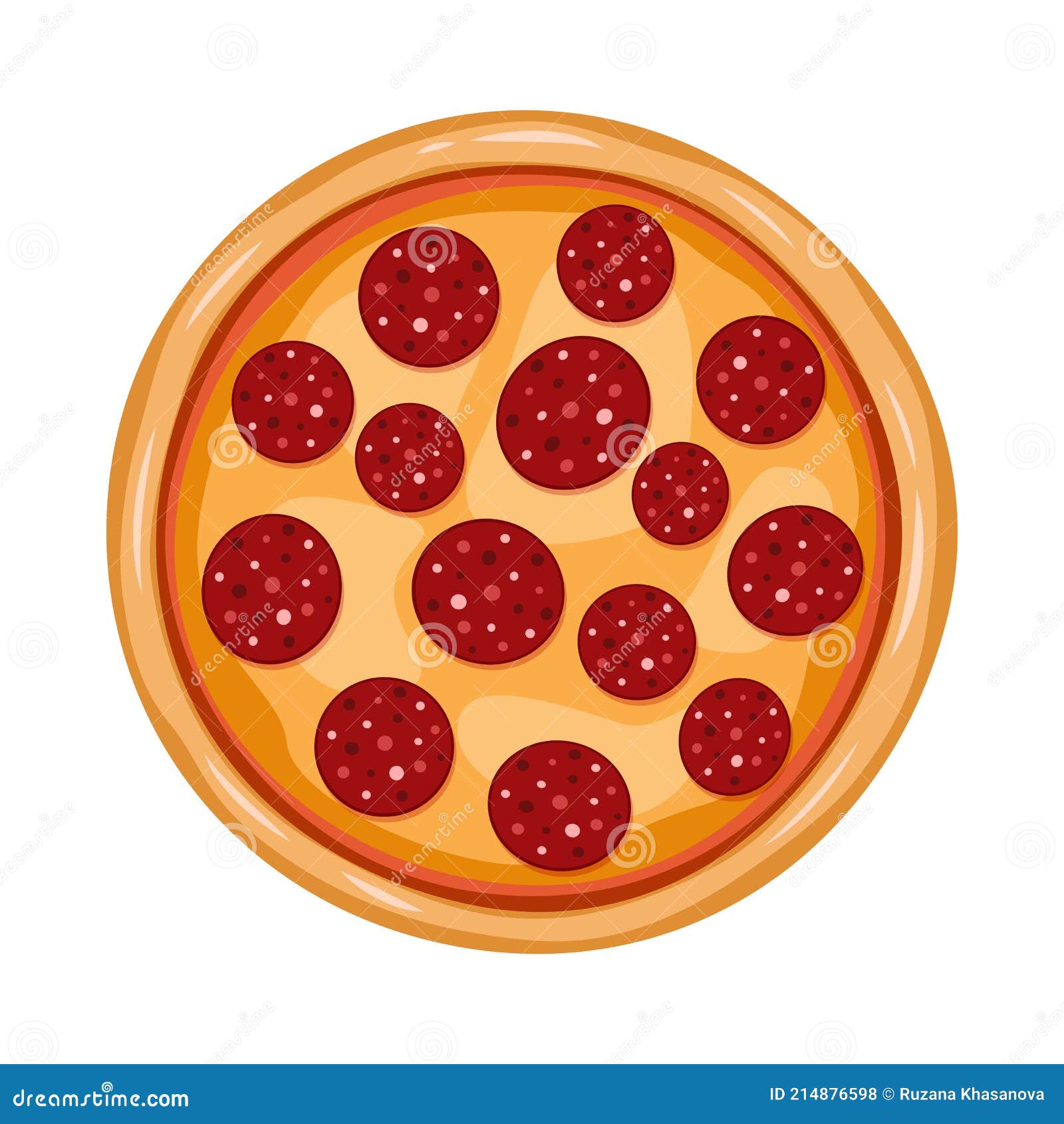 Vector Illustration of Pepperoni/ Pizza in Cartoon Style. Stock Vector - Illustration of italy, salami: 214876598 Vector Illustration of Pepperoni/ Pizza in Cartoon Style. Stock Vector - Illustration of italy, salami: 214876598