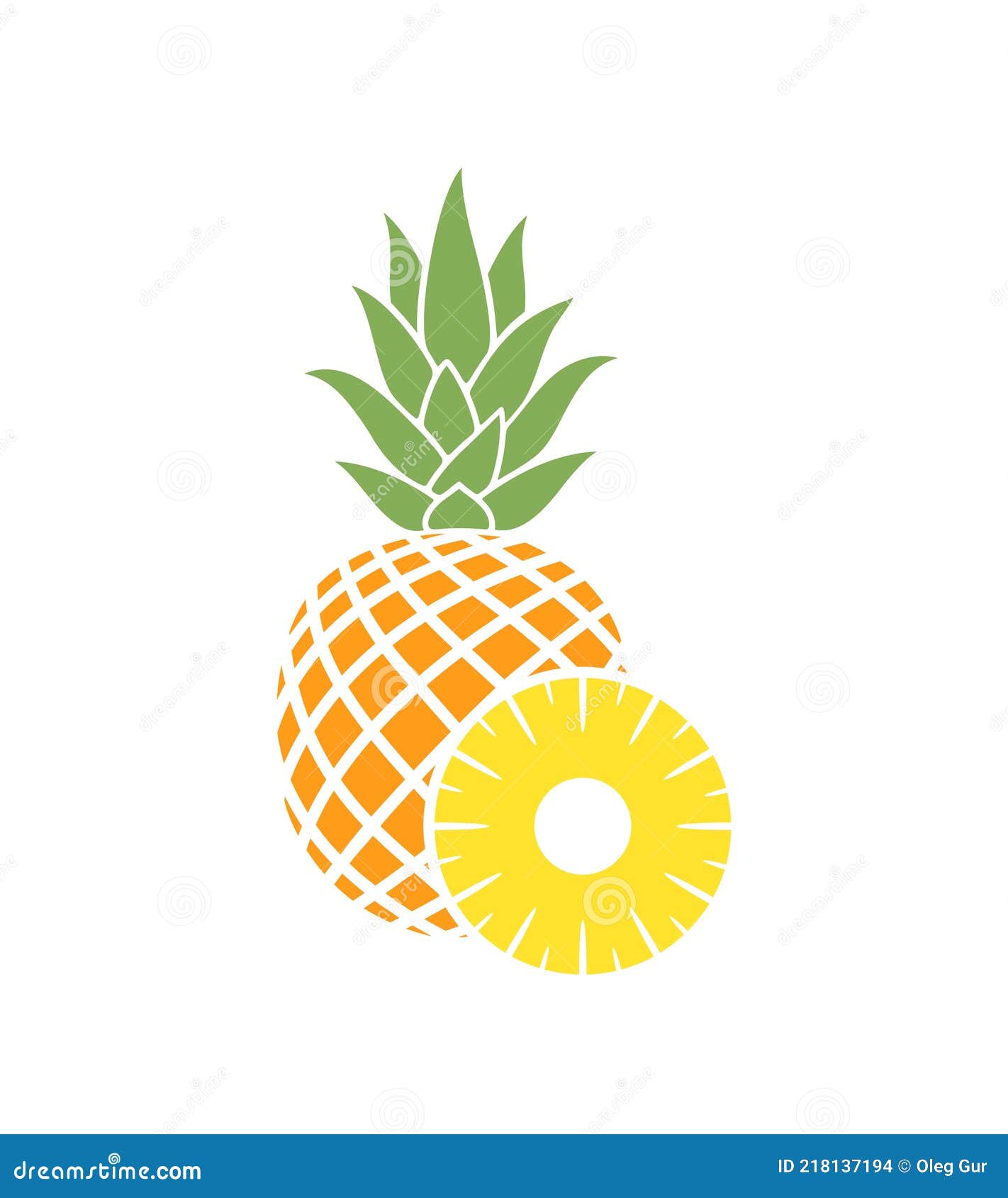 Pineapple Logo Mascot With Selfie Pose Vector Illustration