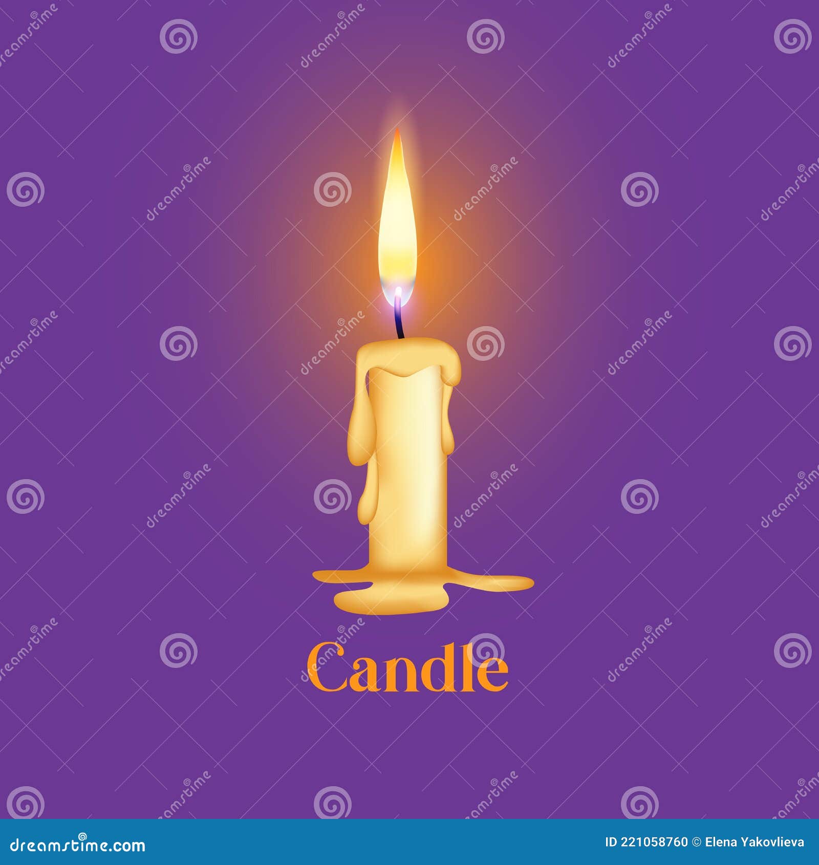 Candle. the Candle is Burning Stock Vector Illustration of black, romantic 221058760