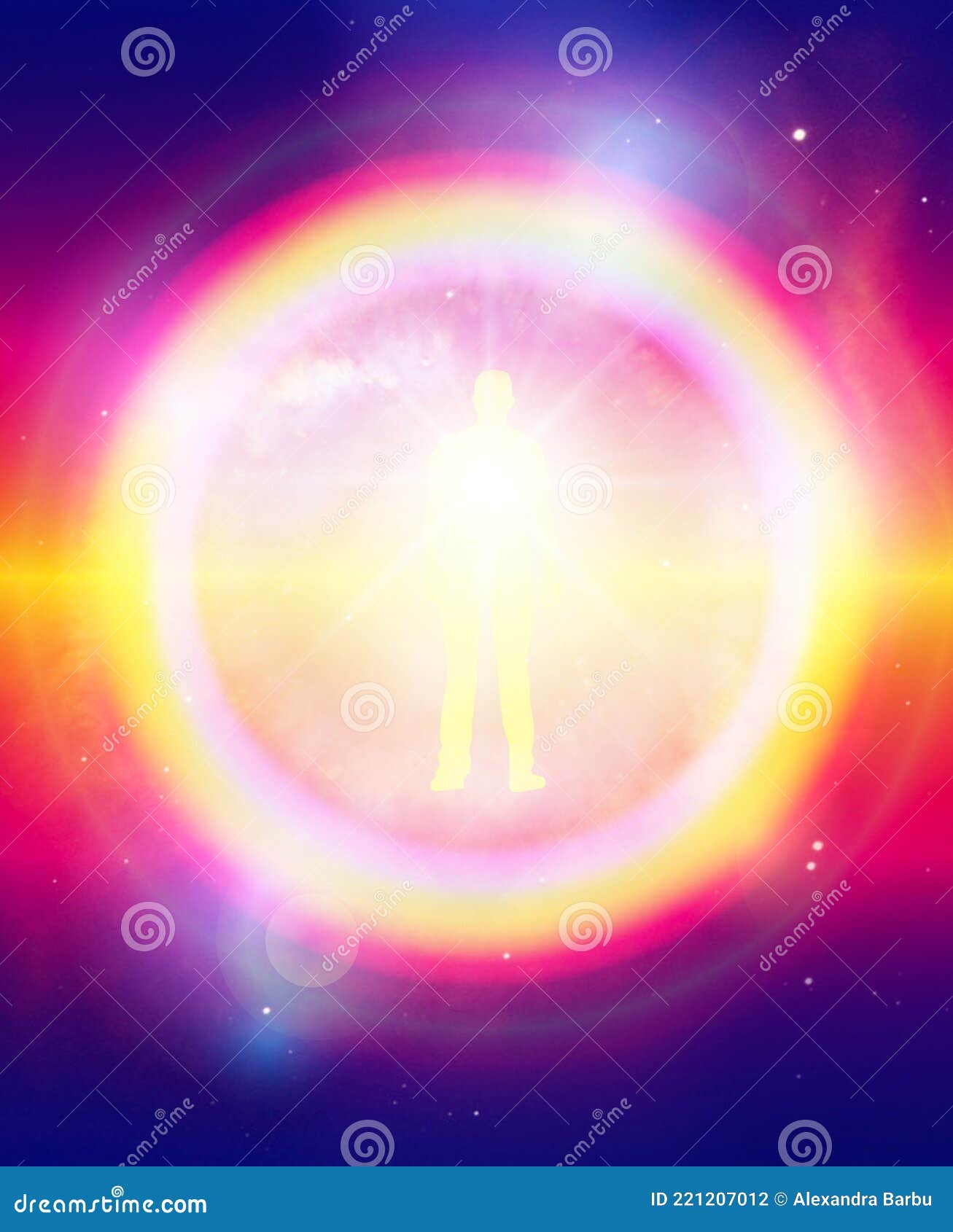spiritual energy rainbow healing power, conscience awakening, meditation, expansion